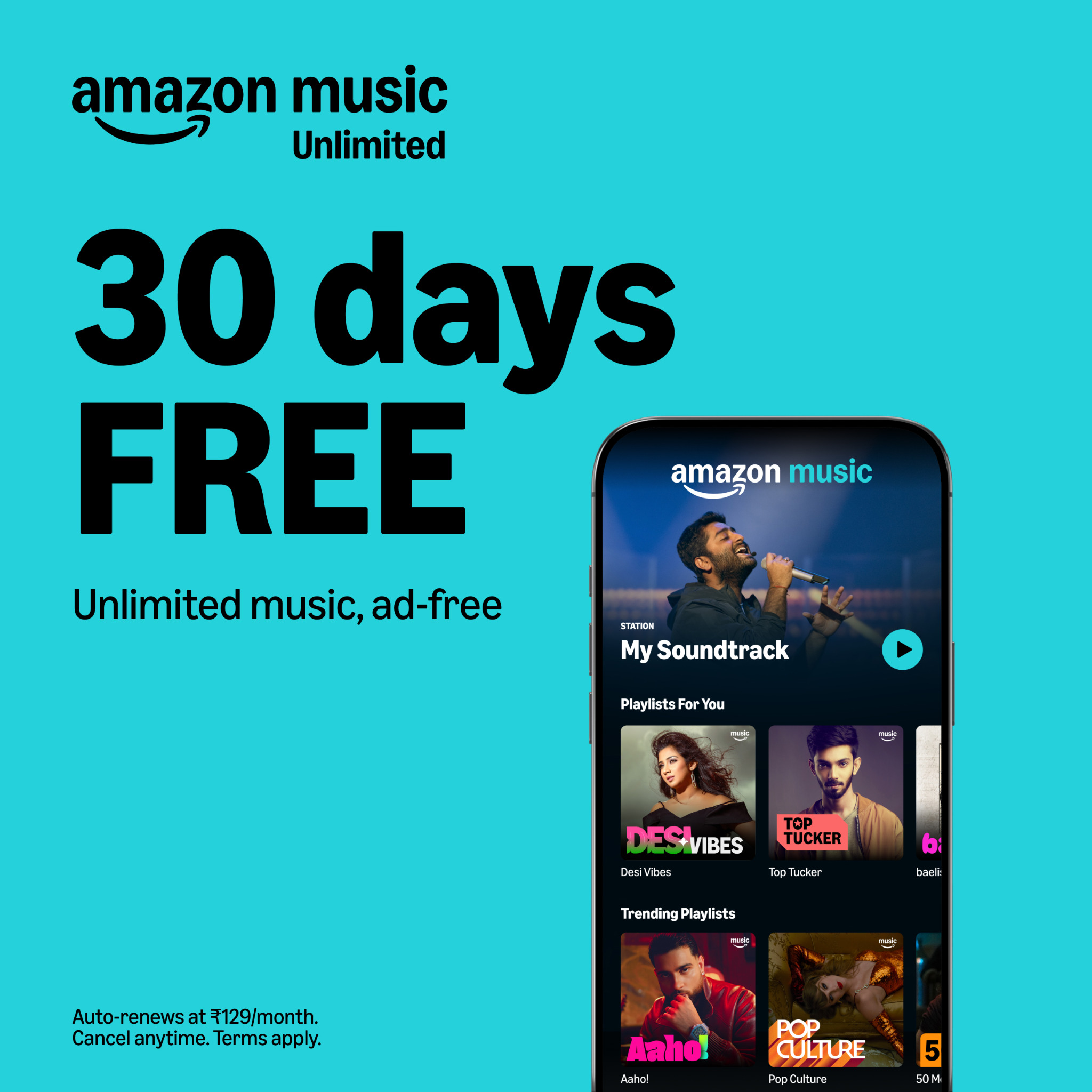 Amazon Music IN Facebook ad