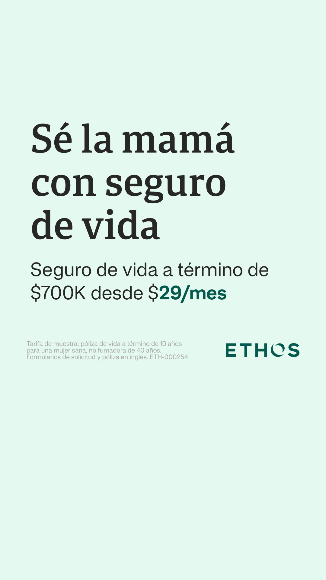 Ethos Facebook ad