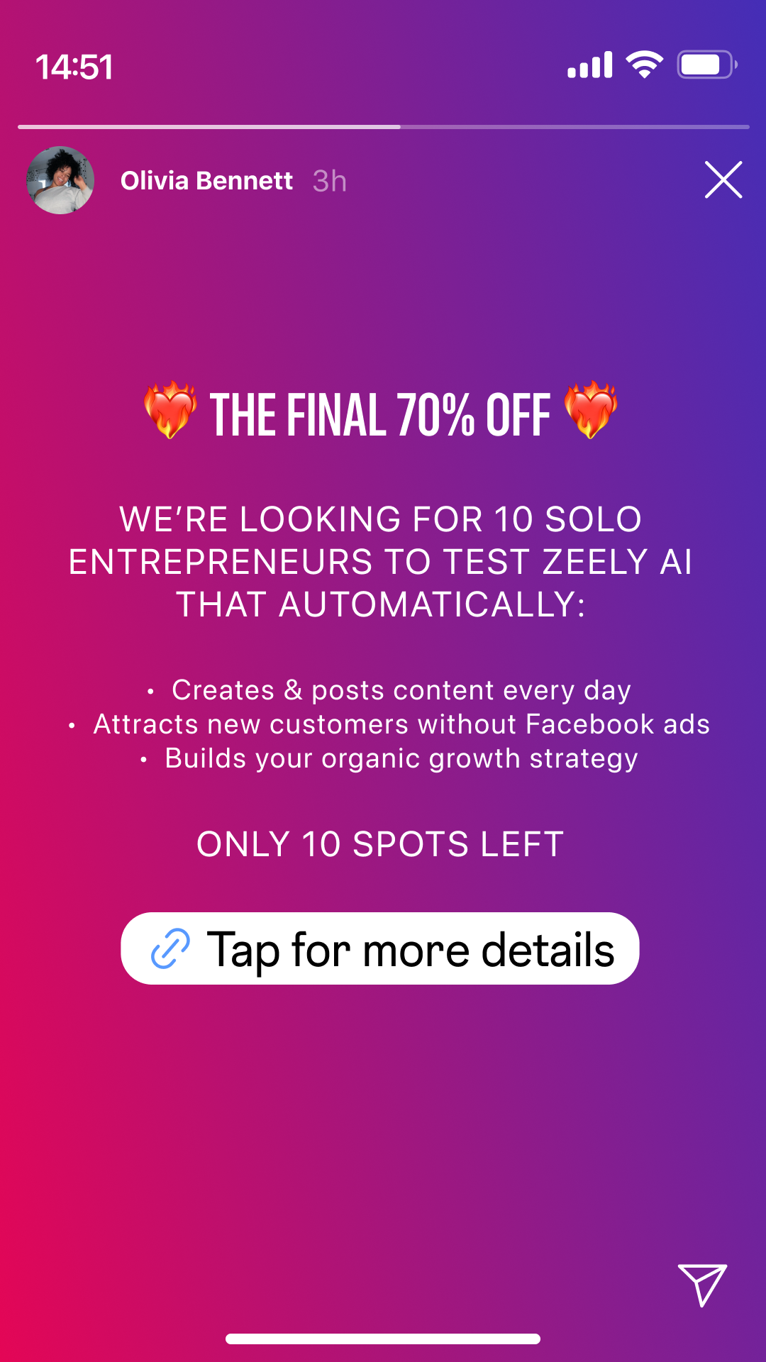 Zeely Facebook ad