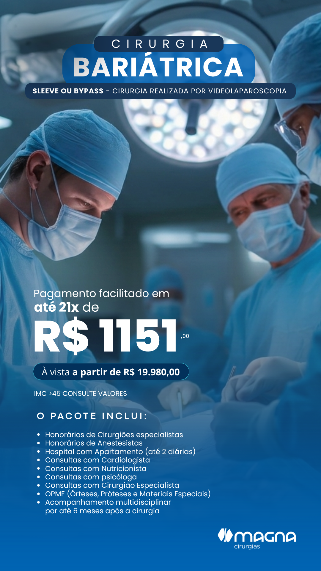 Magna Cirurgias Facebook ad from May 30, 2026