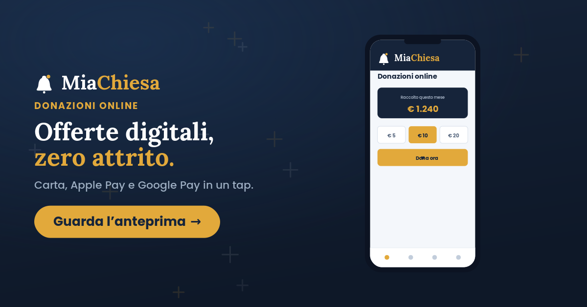 MiaChiesa.it Facebook ad: Donazioni online in un tap