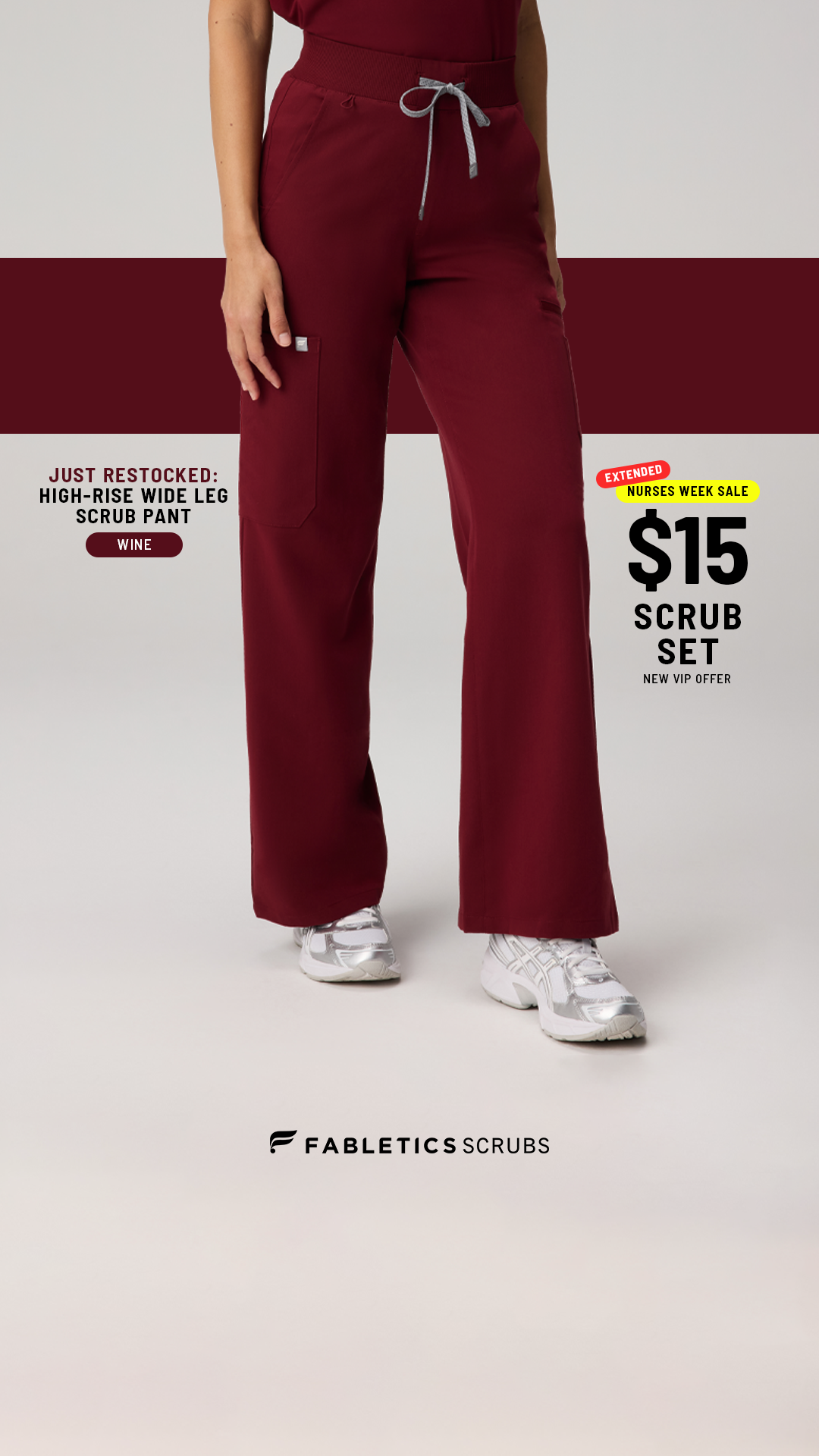 Fabletics Scrubs Facebook ad