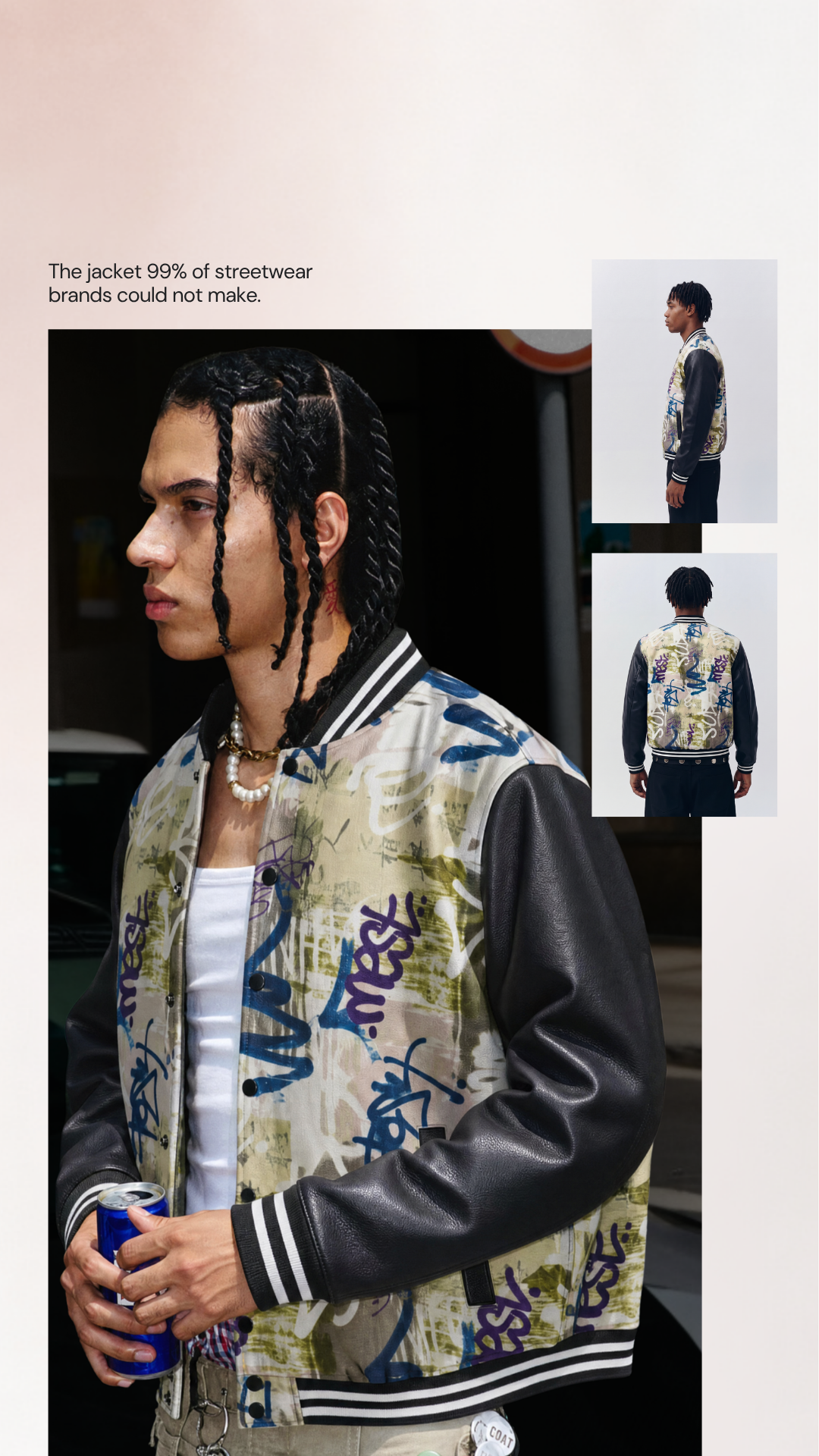 Wearshirp Facebook ad: GRAVITAS I Letterman Jacket