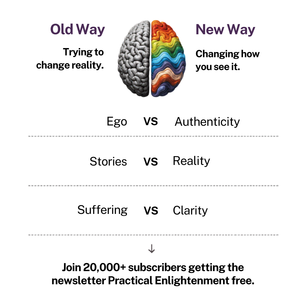 Practical Enlightenment Facebook ad: Question What You Believe