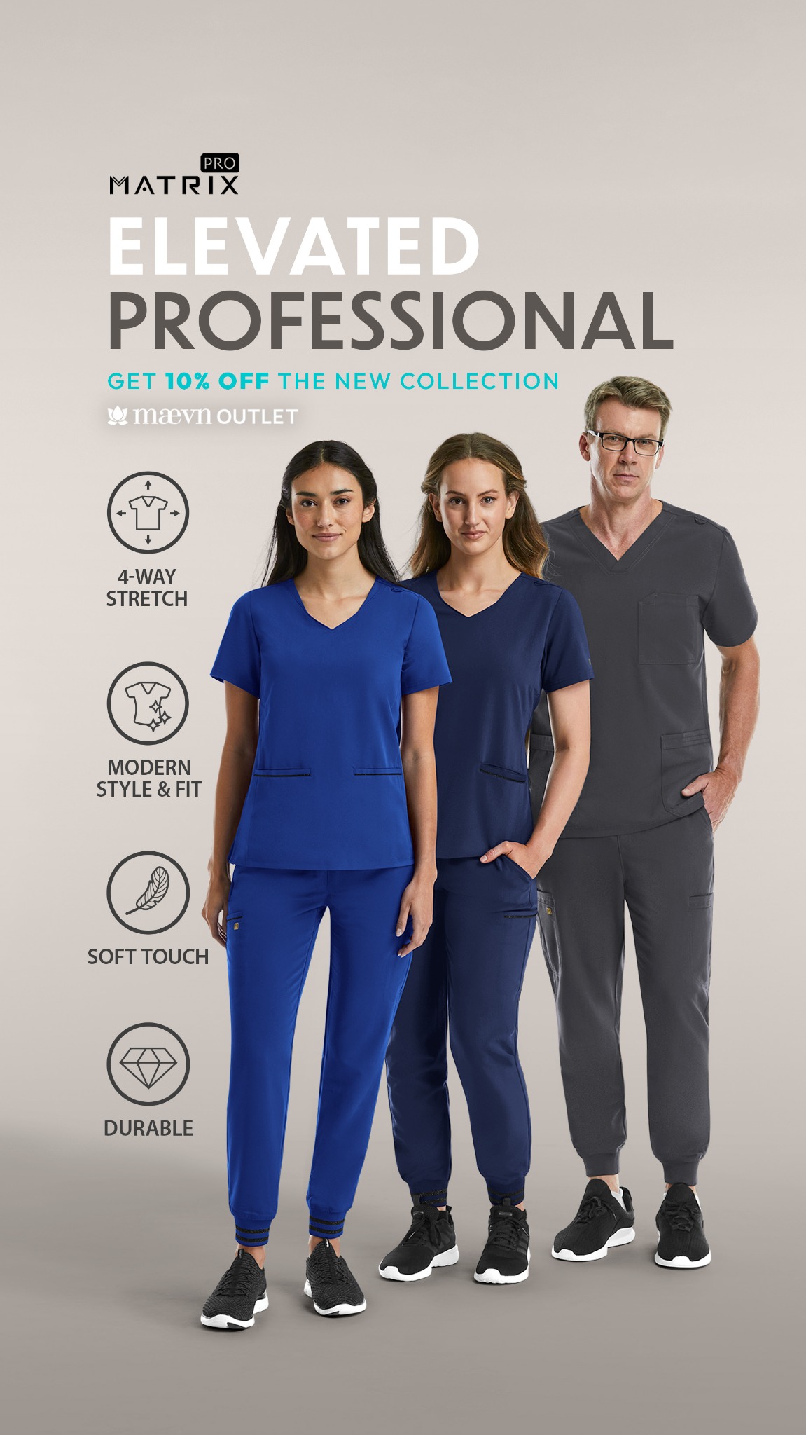 Maevn Uniforms Facebook ad