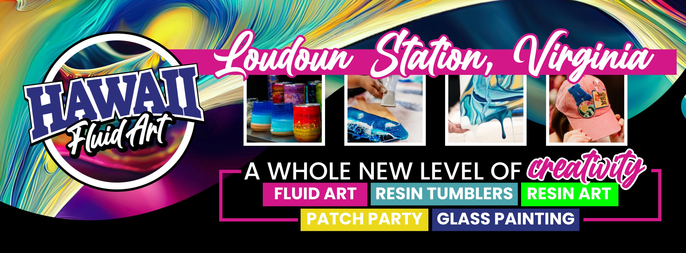 Hawaii Fluid Art Facebook ad: Hawaii Fluid Art in Loudoun Station, VA