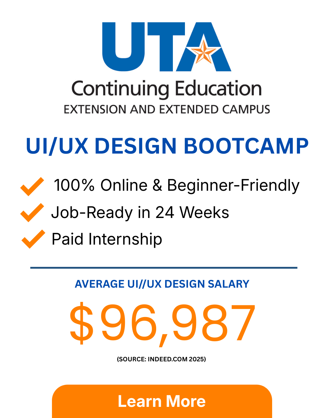 UT Arlington Continuing Education - with WorkforceInstitute.io Facebook ad from Jun 17, 2026
