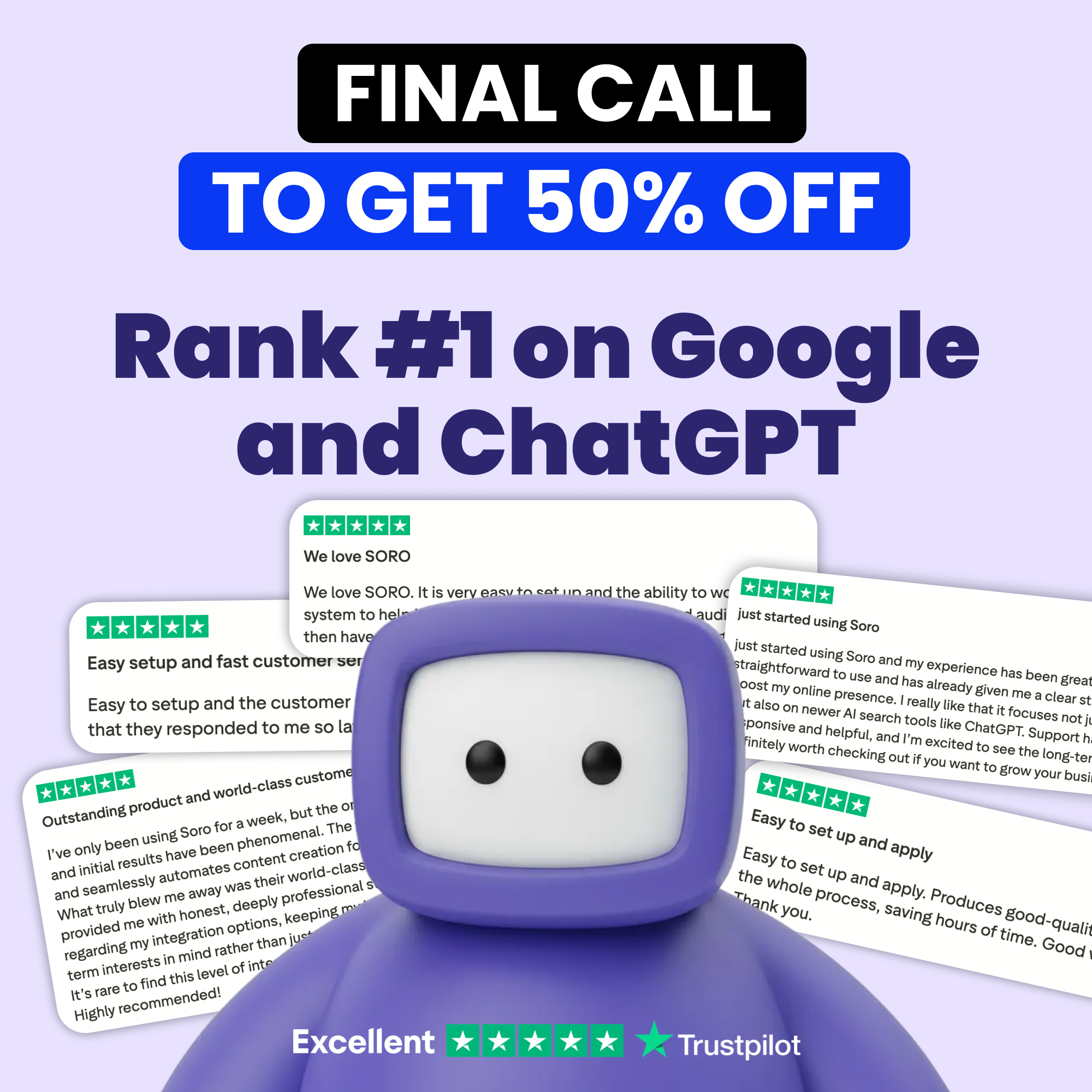 Soro SEO Facebook ad: Rank #1 on Google