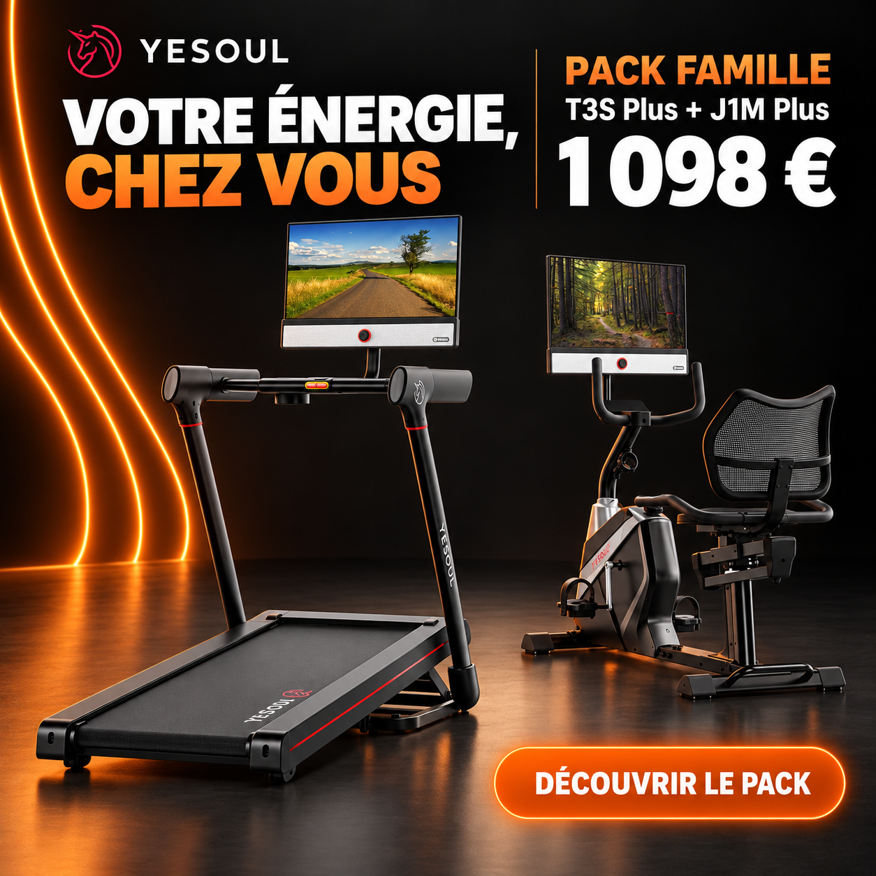 Yesoul Fitness France Facebook ad: Cet été, offrez à votre famille un espace fitness à…