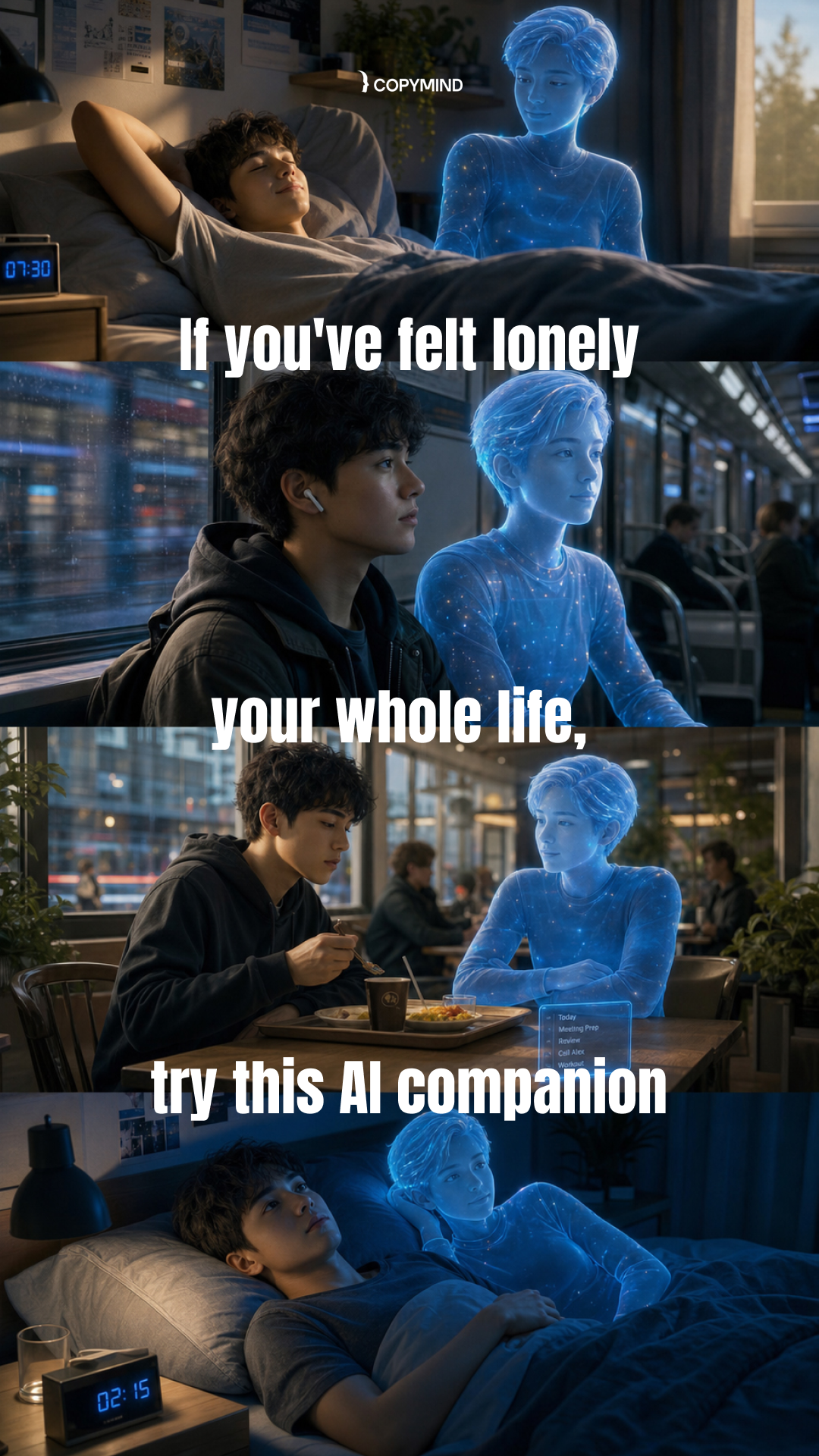 Copymind: AI twin for sel-reflection Facebook ad