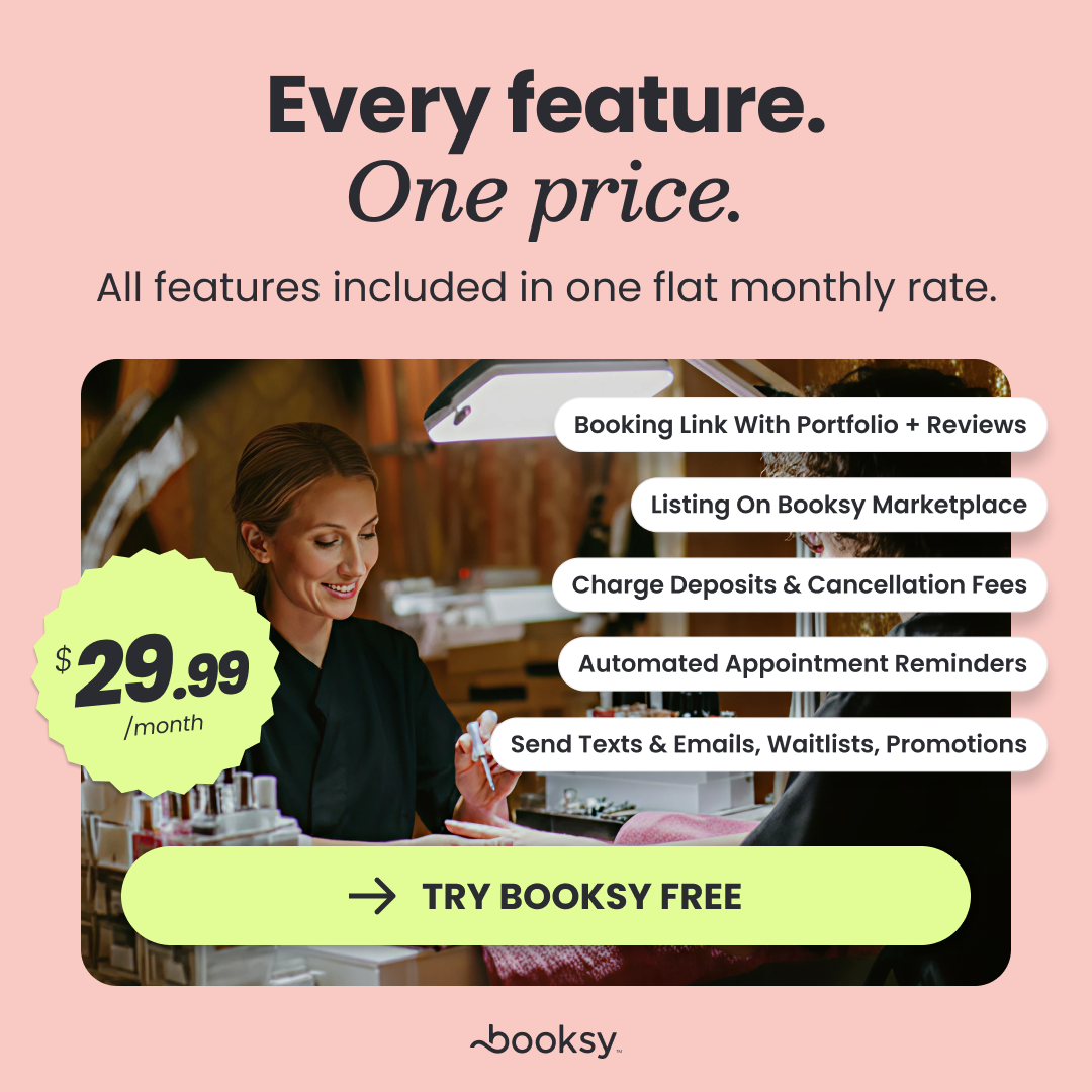 Booksy Facebook ad