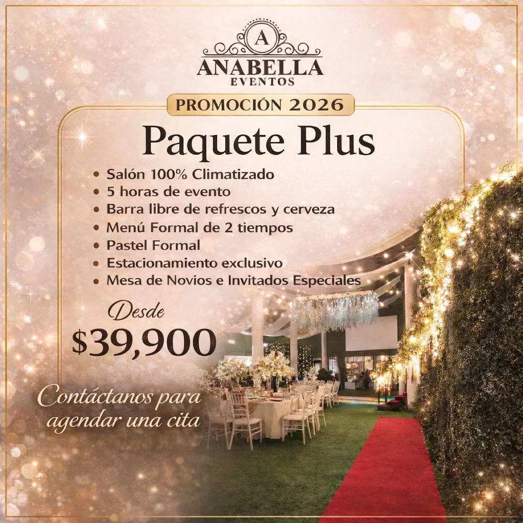Anabella Eventos Facebook ad: Bodas Todo Incluido desde $39,900. ¡Reserva tu fecha!