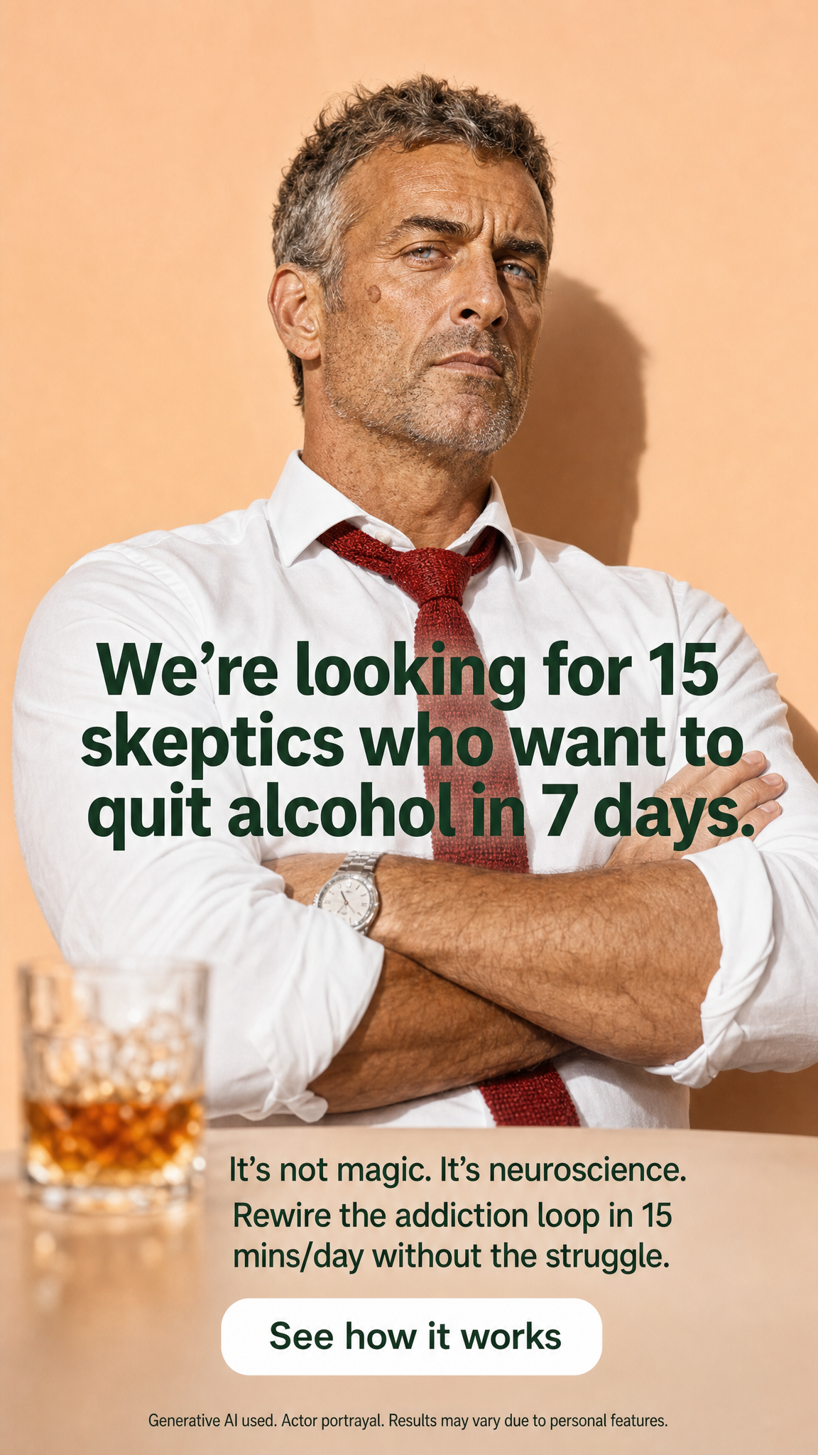 Hypnosis to Stop Drinking Facebook ad