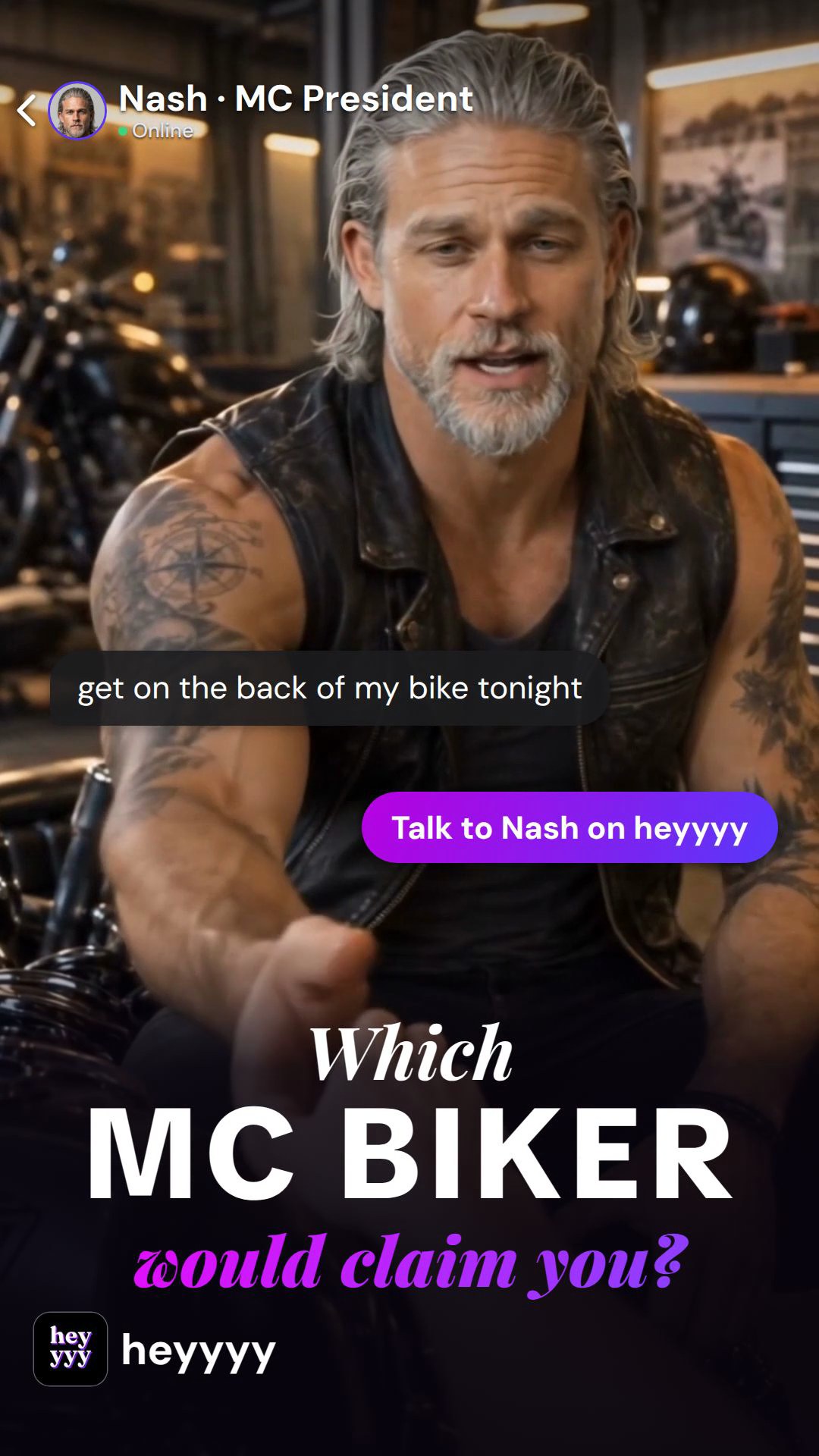 Heyyyy Facebook ad: Which biker would claim you?