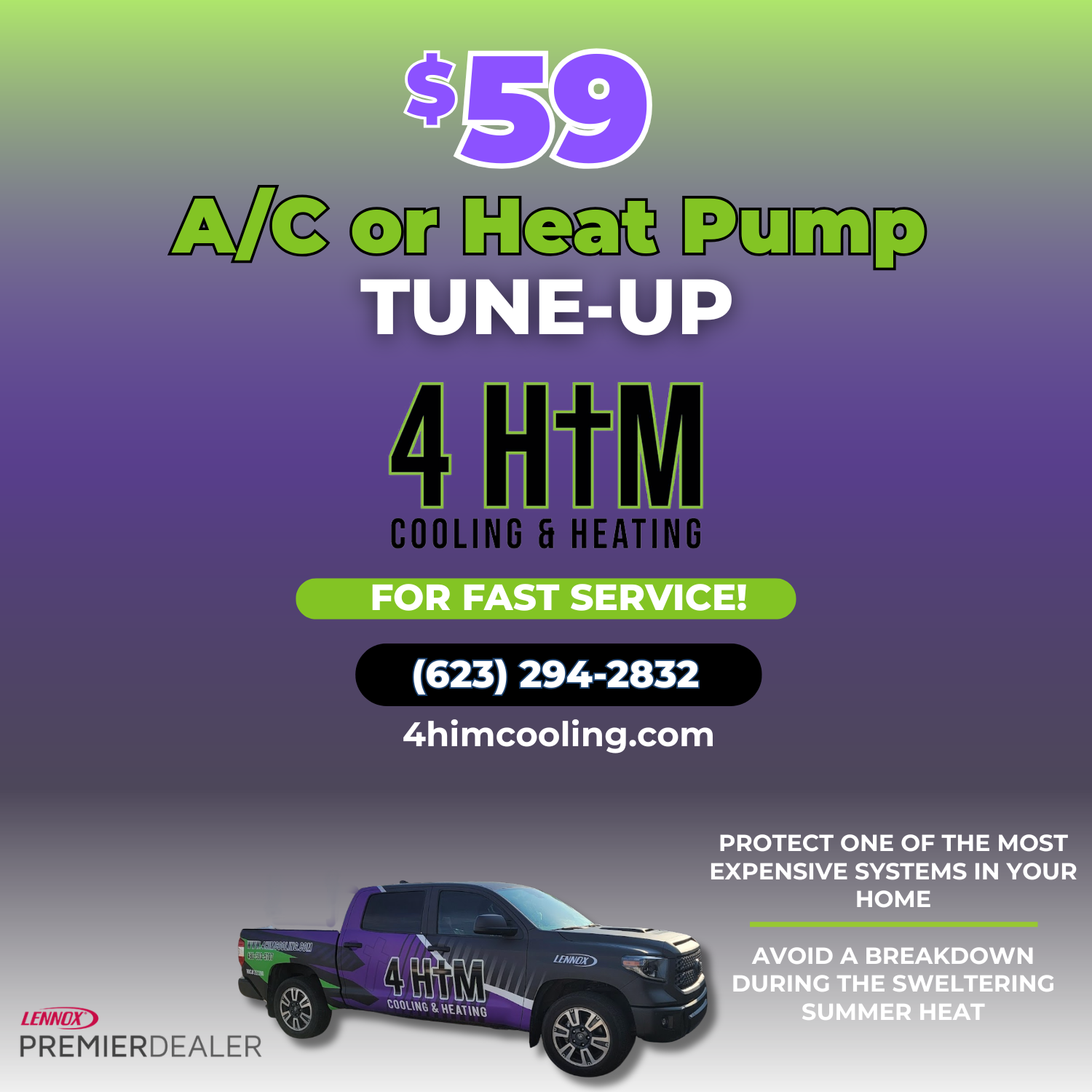 4HIM Cooling & Heating Facebook ad