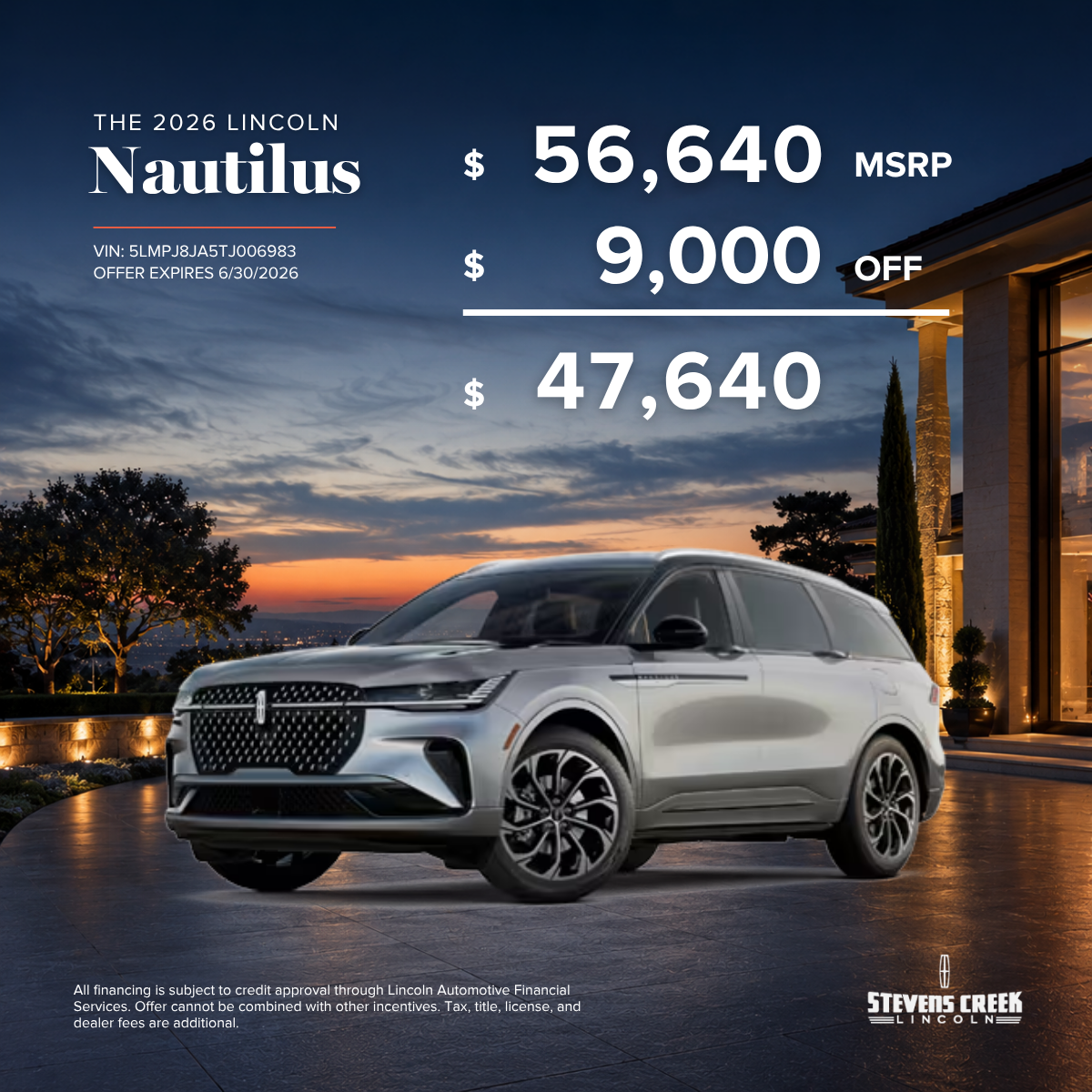 Stevens Creek Lincoln Facebook ad