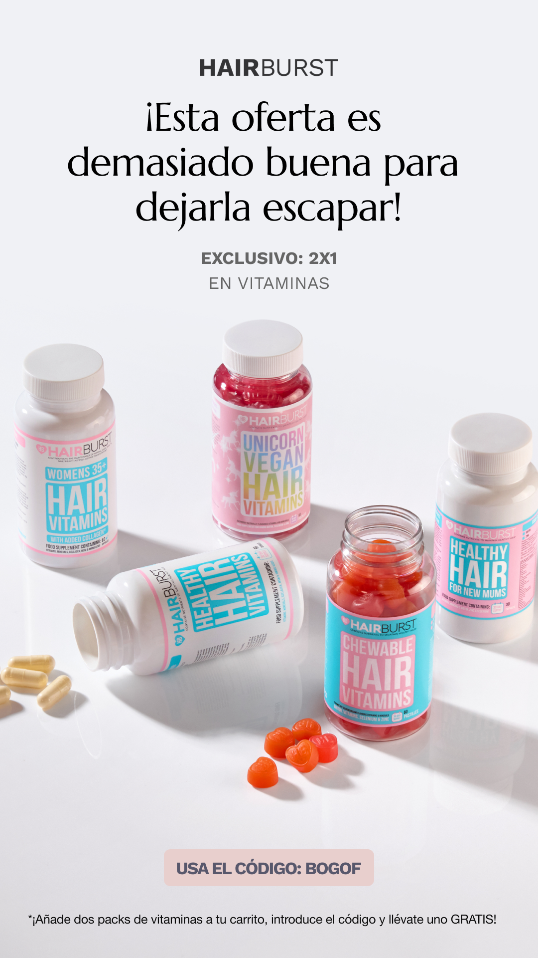 Hairburst España Facebook ad