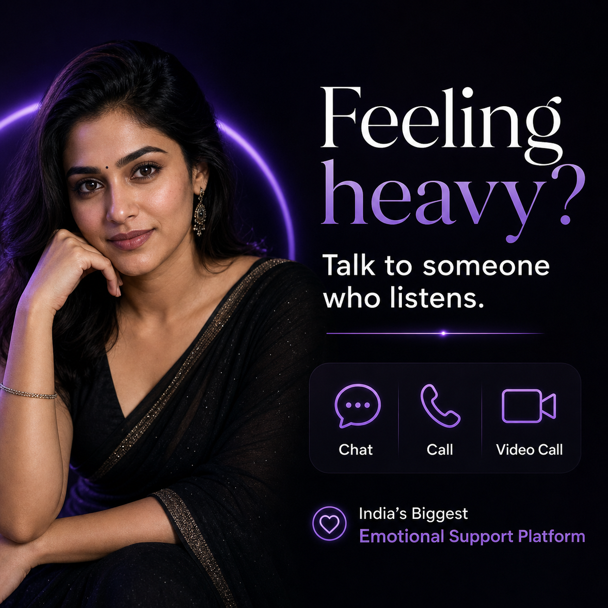 Morbid: Emotional Support App Facebook ad: Call Chat Now