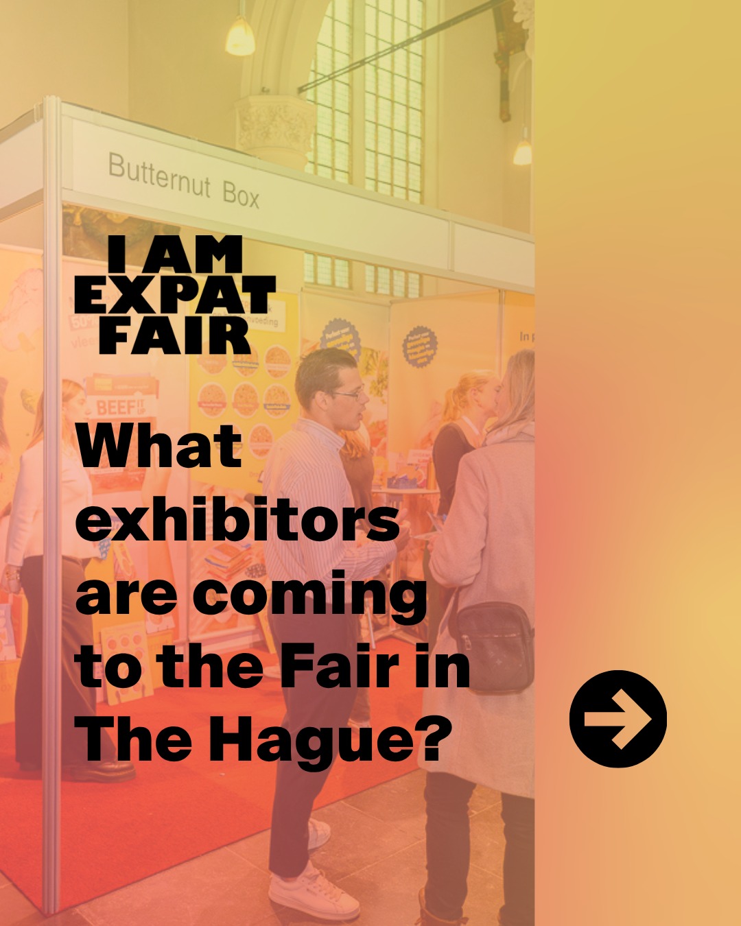 IamExpat in the Netherlands Facebook ad: Here are our exhibitors coming to the Expat…