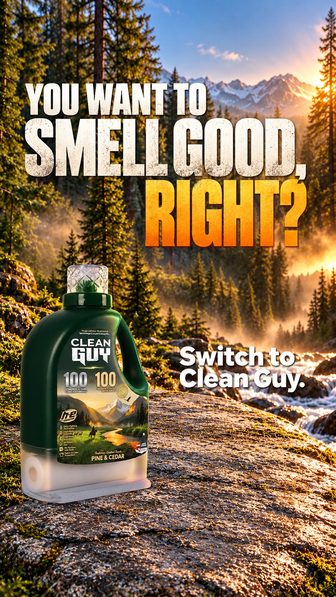 Clean Guy Facebook ad: You're a dude, not a lilac.