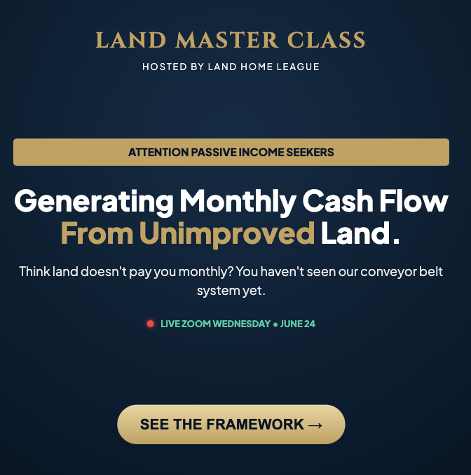 Land Home League Facebook ad: >>Secure Your Spot Now<<