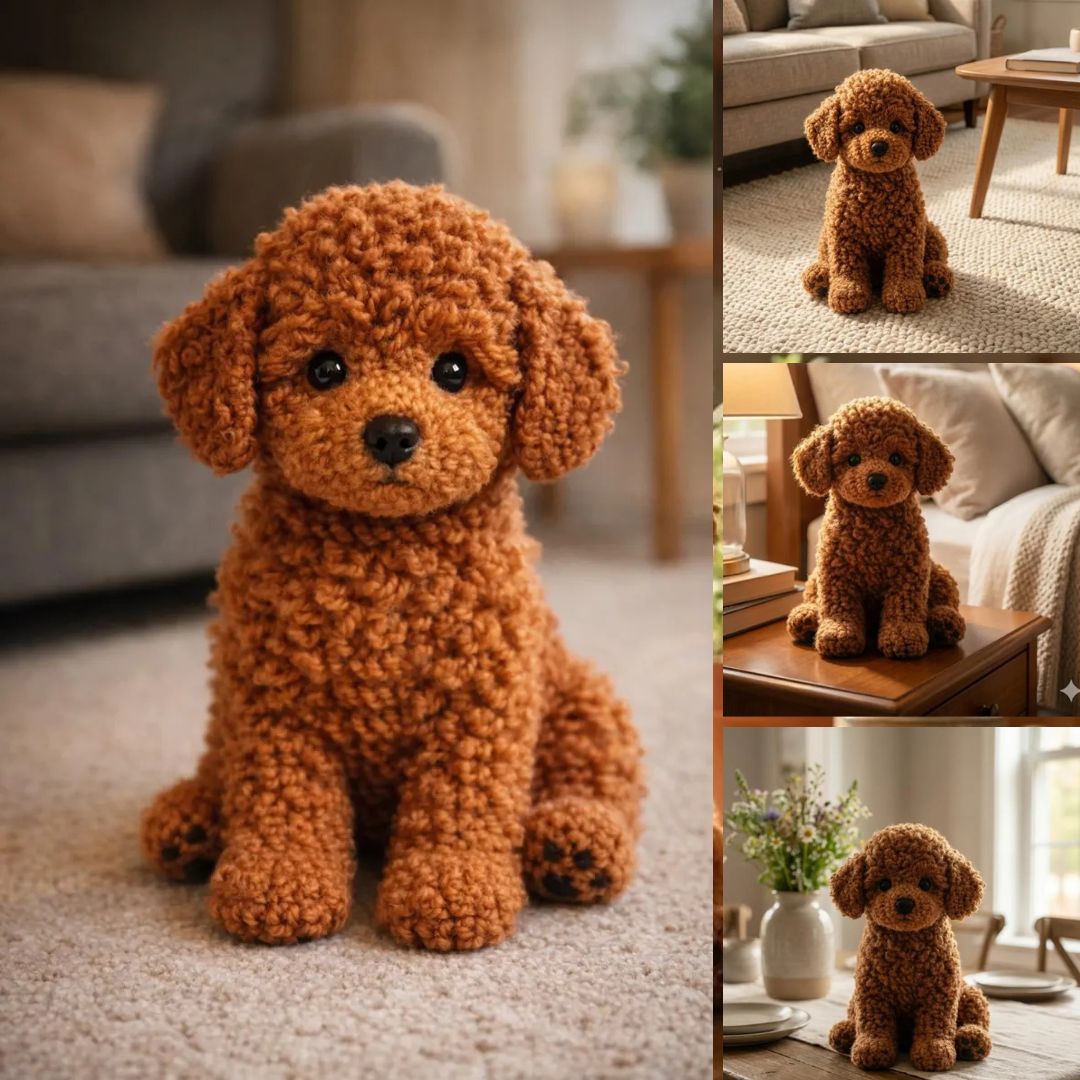 Crochetmepdf Facebook ad: Realistic Plush Puppy Crochet Pattern PDF