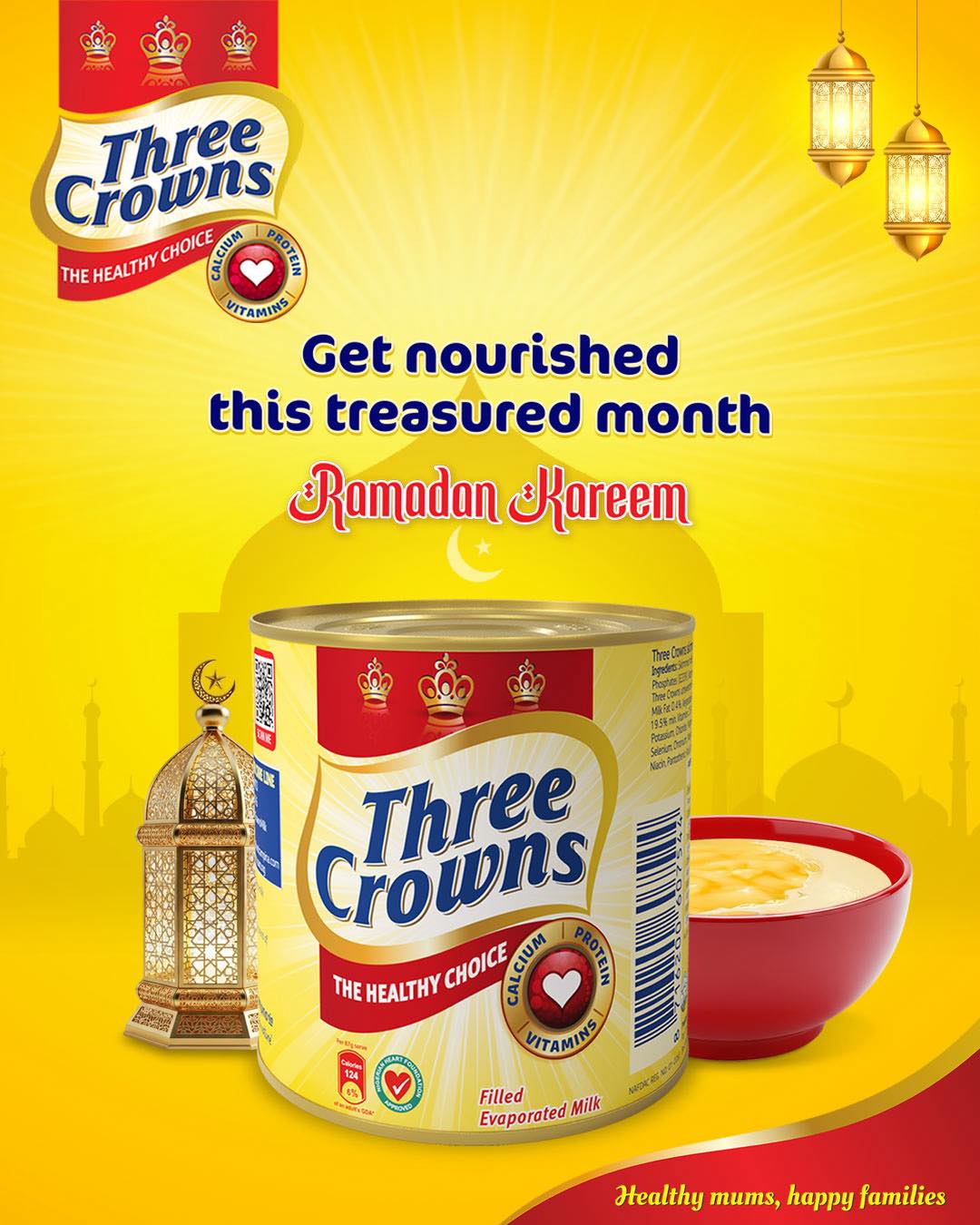 Three Crowns Milk Facebook ad: The sighting of the moon marks the beginning…