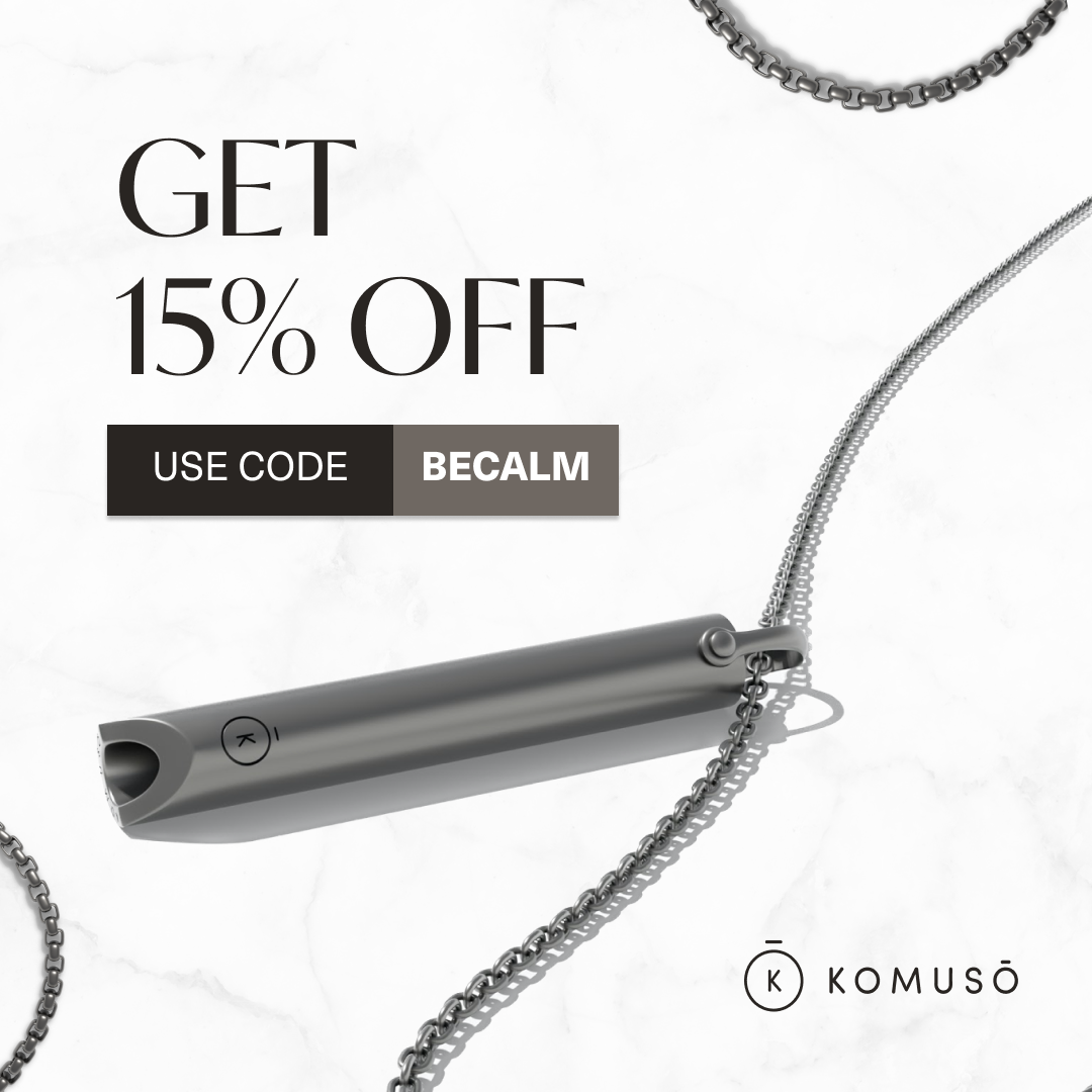 Komuso Design Facebook ad: Anxiety Relief Backed by Science