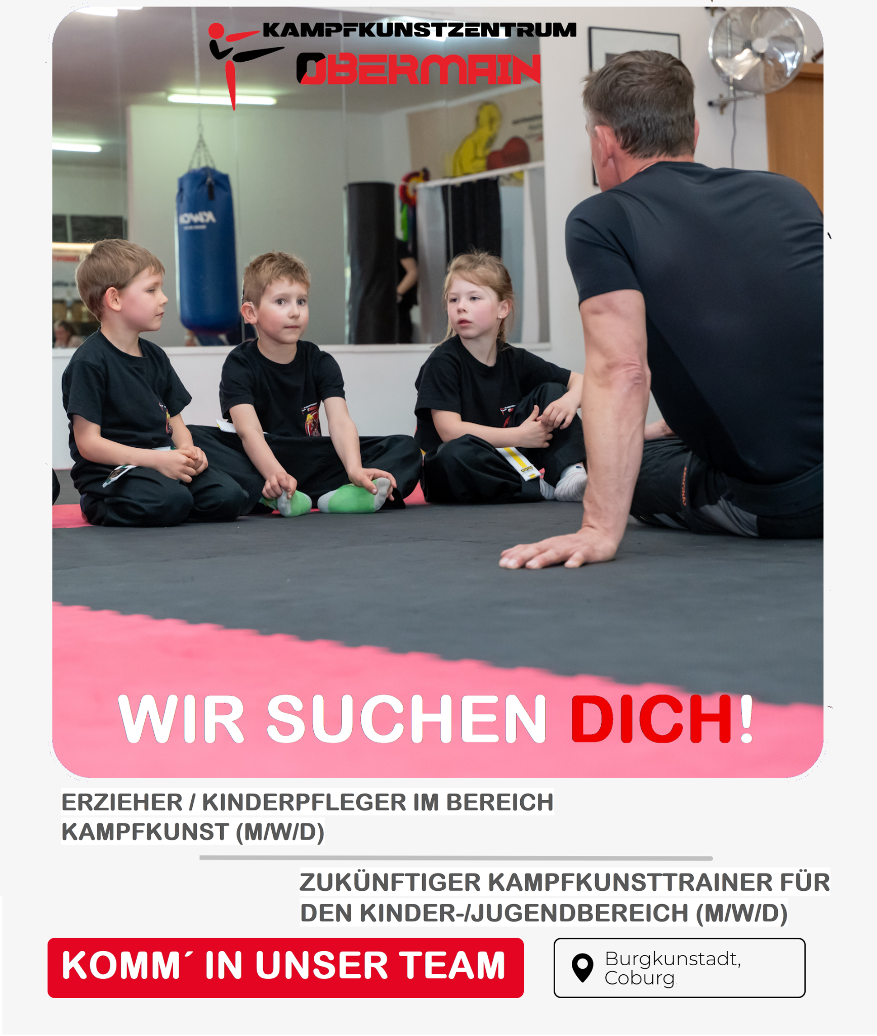 Kampfkunstzentrum Obermain Facebook ad: Werde Teil unseres Teams!