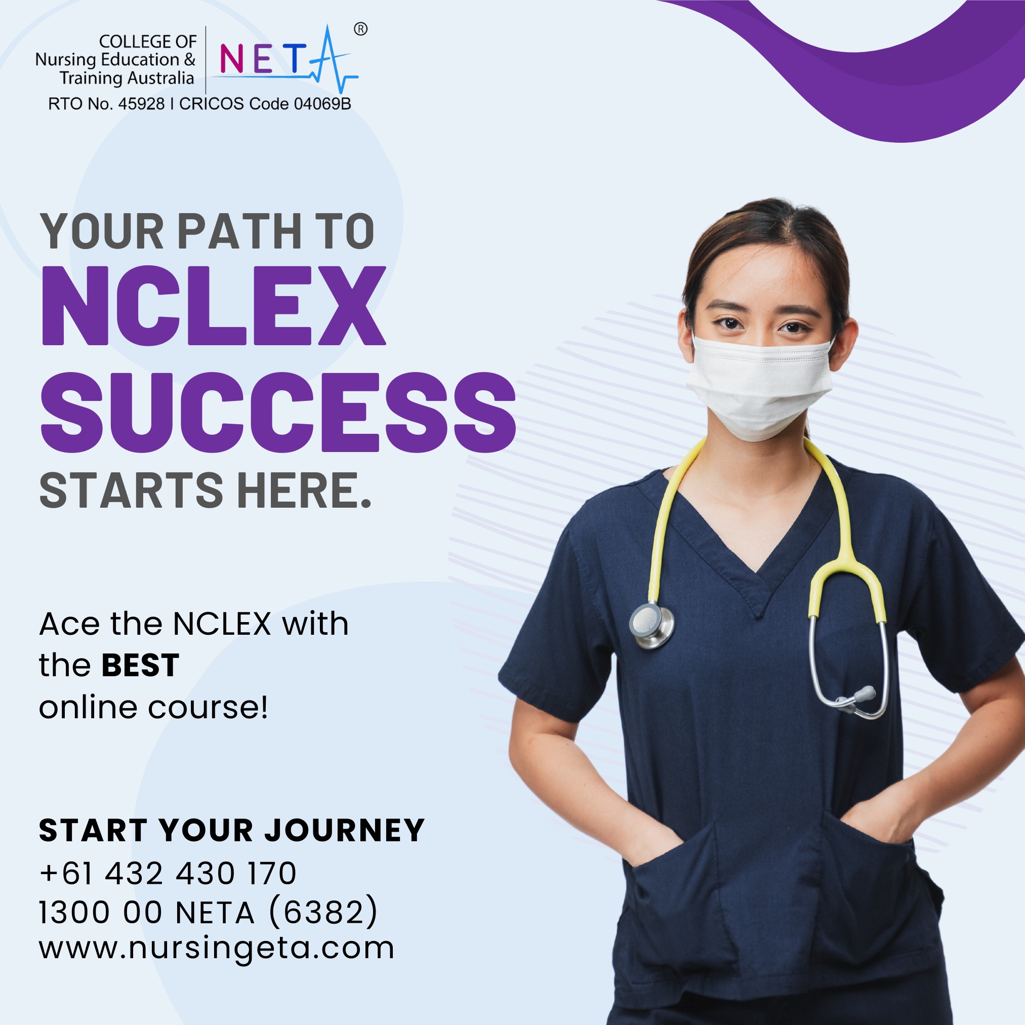 College of Nursing Education & Training Australia RTO 45928 Facebook ad