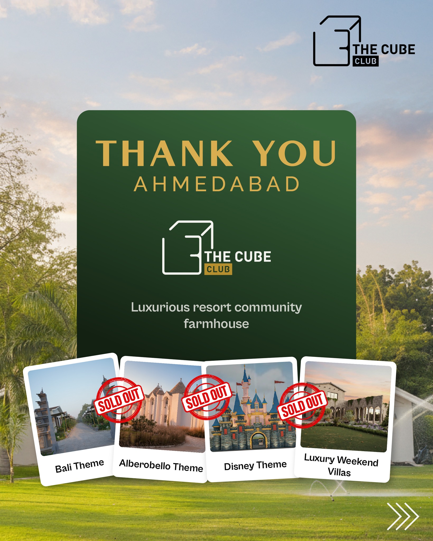 The Cube Club Facebook ad: Thank you, Ahmedabad!