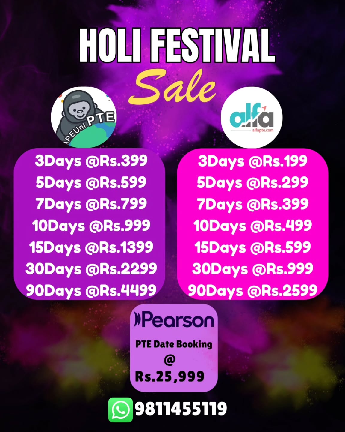 Apeuni Nepal Facebook ad: Play with Colors, Not with Prices Huge Holi…
