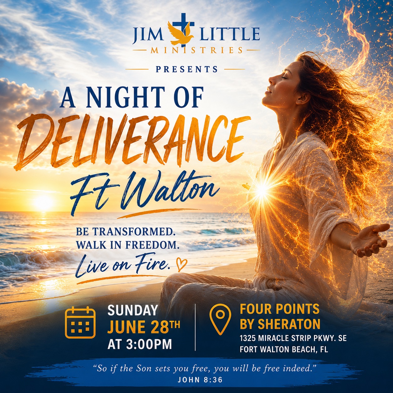 Jim Little Ministries Facebook ad: A Night Of Deliverance Ft. Walton
