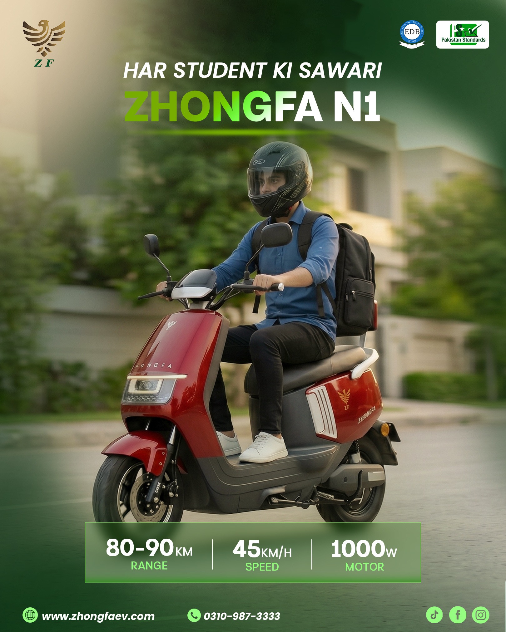 ZhongFa Facebook ad: Tired of waiting for the bus or dealing…