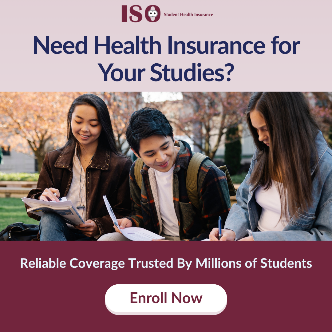 ISO - Student Health Insurance Facebook ad: Affordable Health Plans for International Students