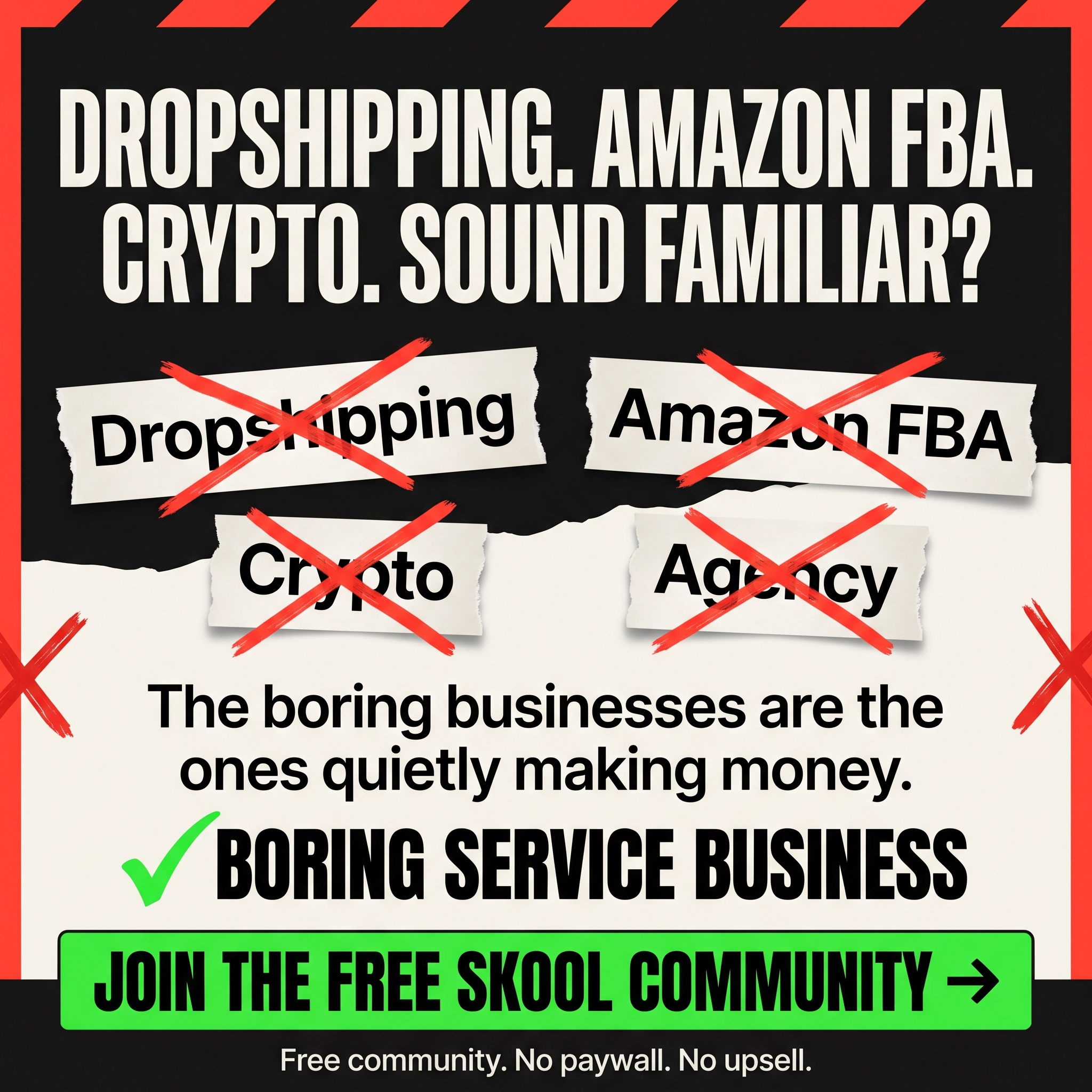 Service Company Creator Facebook ad: Join Free Business Community