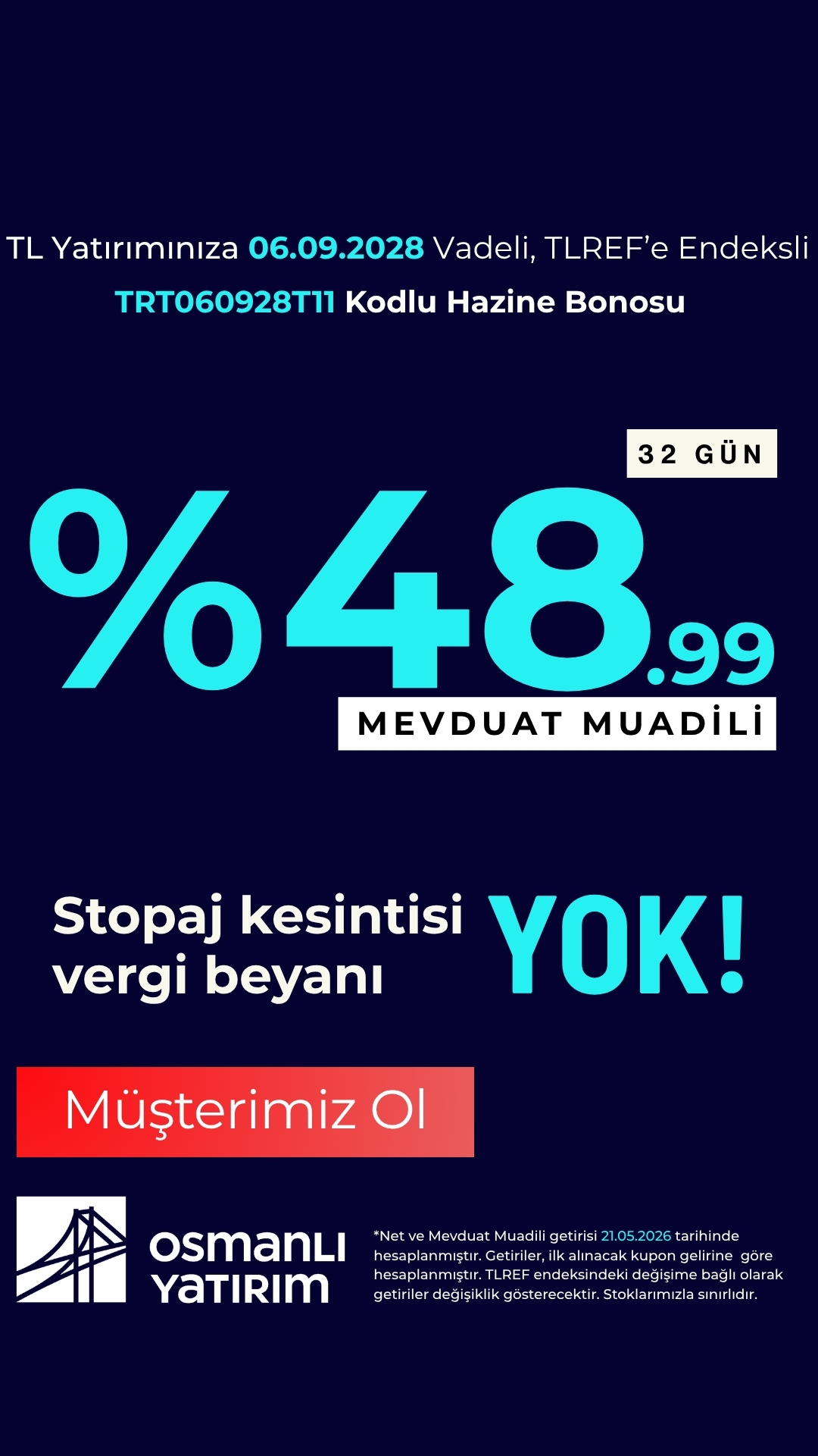 Osmanlı Yatırım Facebook ad from May 21, 2026
