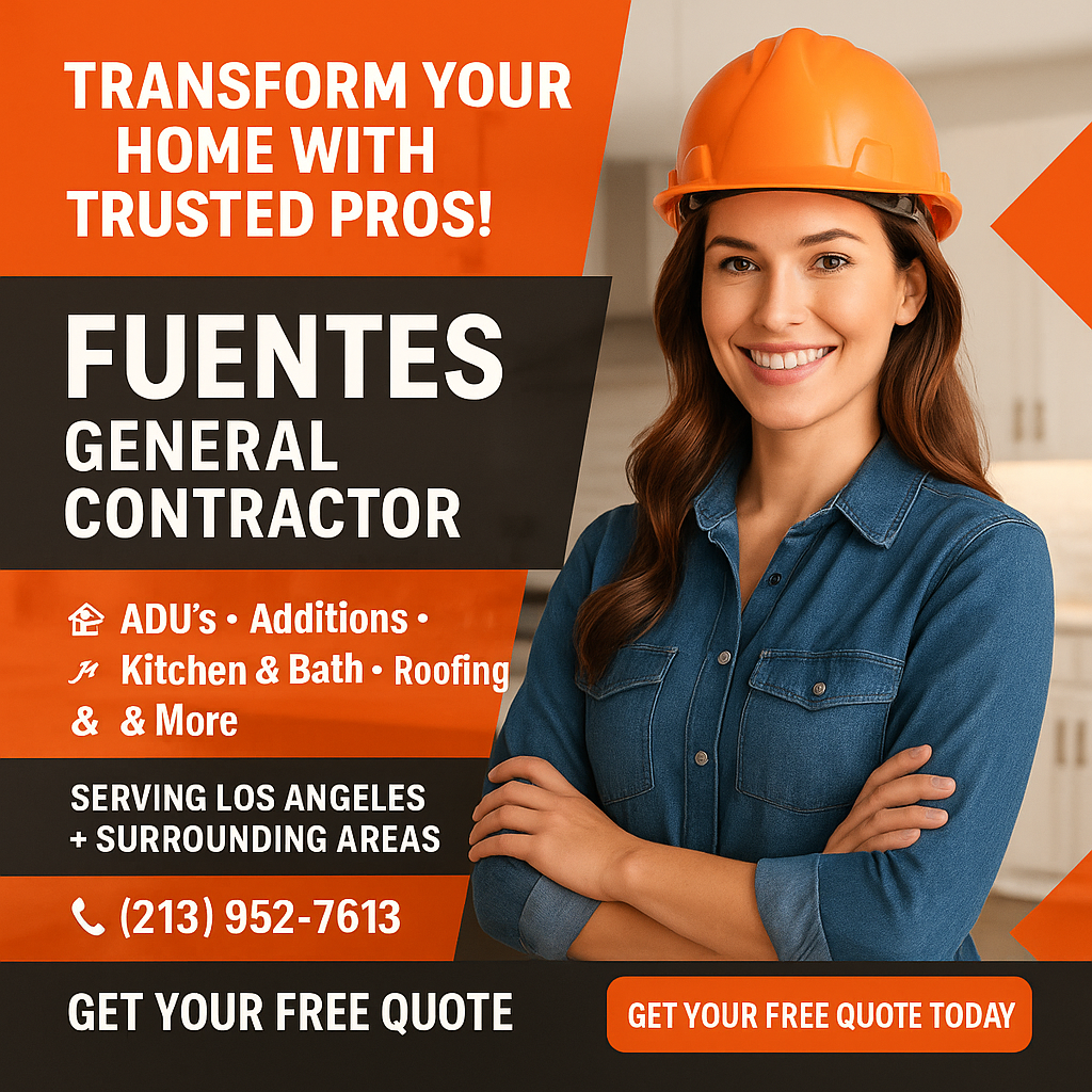 Fuentes General Contractor Facebook ad from Oct 11, 2025