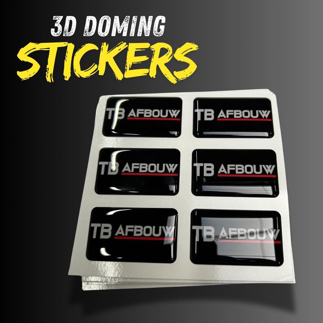 Stickerbro.nl Facebook ad: doming stickers