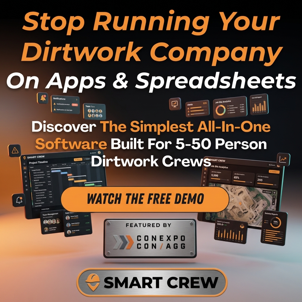 SmartCrew Facebook ad: I've wanted this dirtwork software for years.