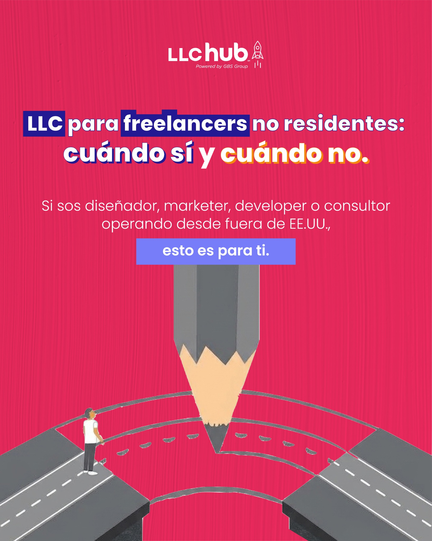 LLC Hub Facebook ad: Si eres diseñador, marketer o consultor operando desde…