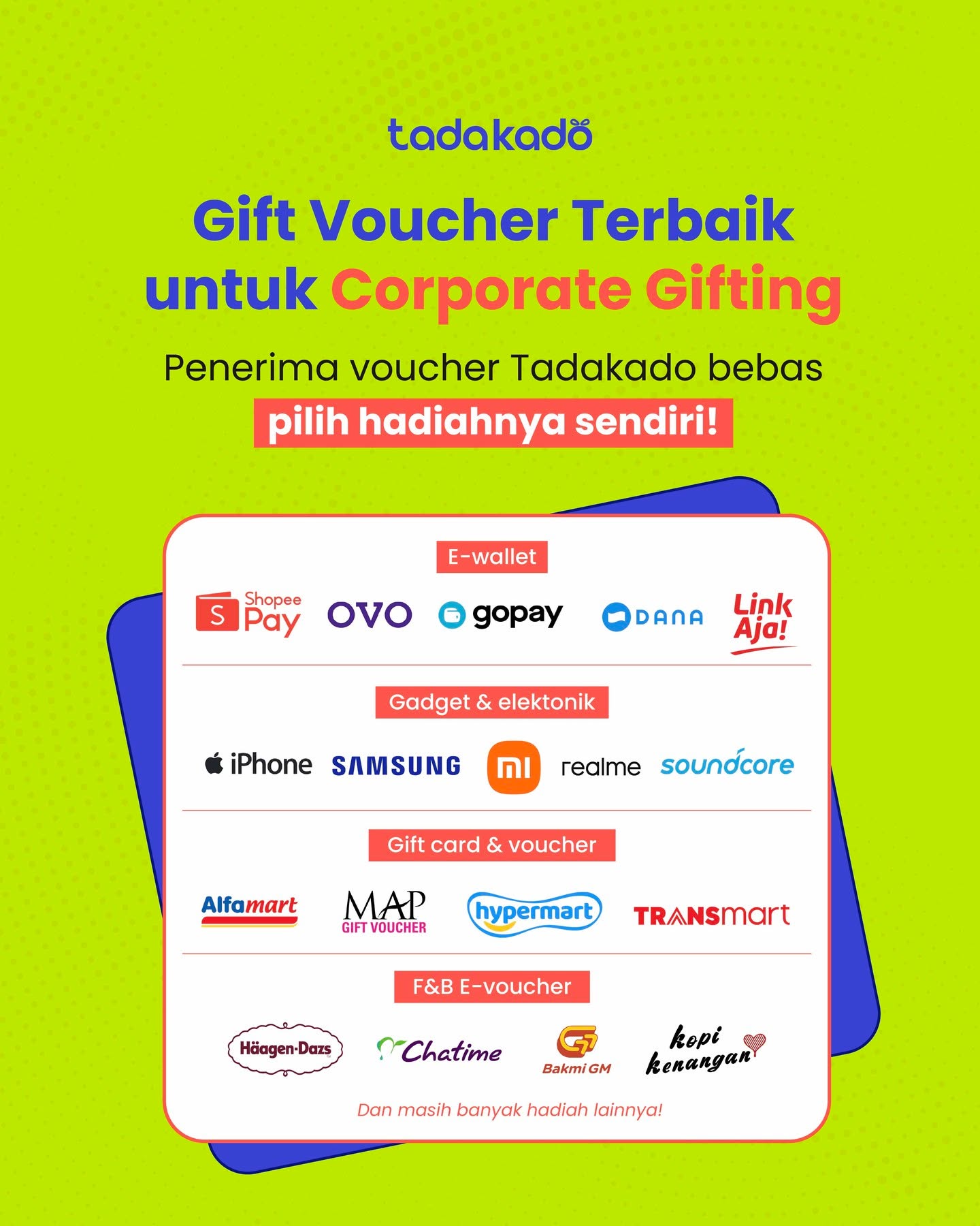 Tadakado.id Facebook ad: Tadakado | Voucher Hadiah untuk Segala Kebutuhan…