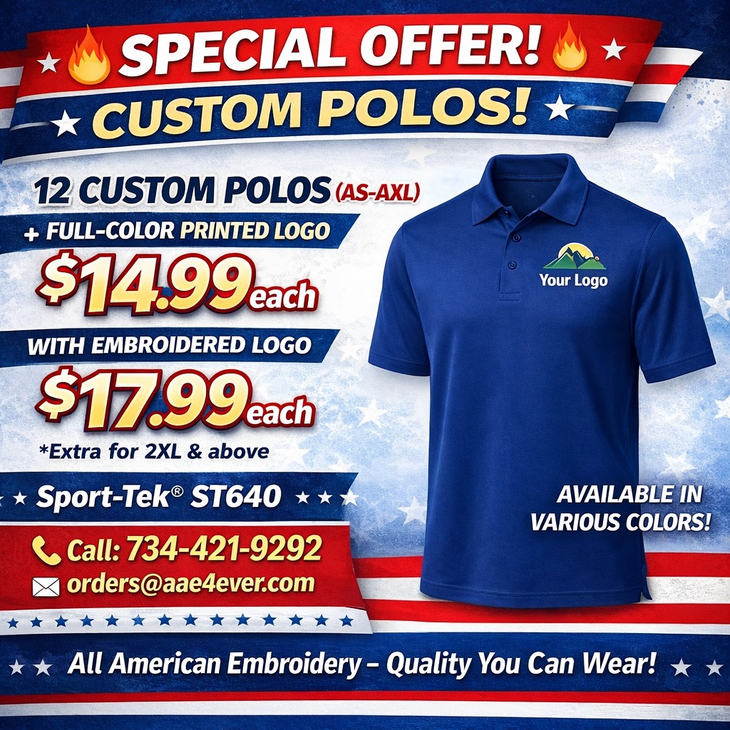 All American Embroidery Facebook ad