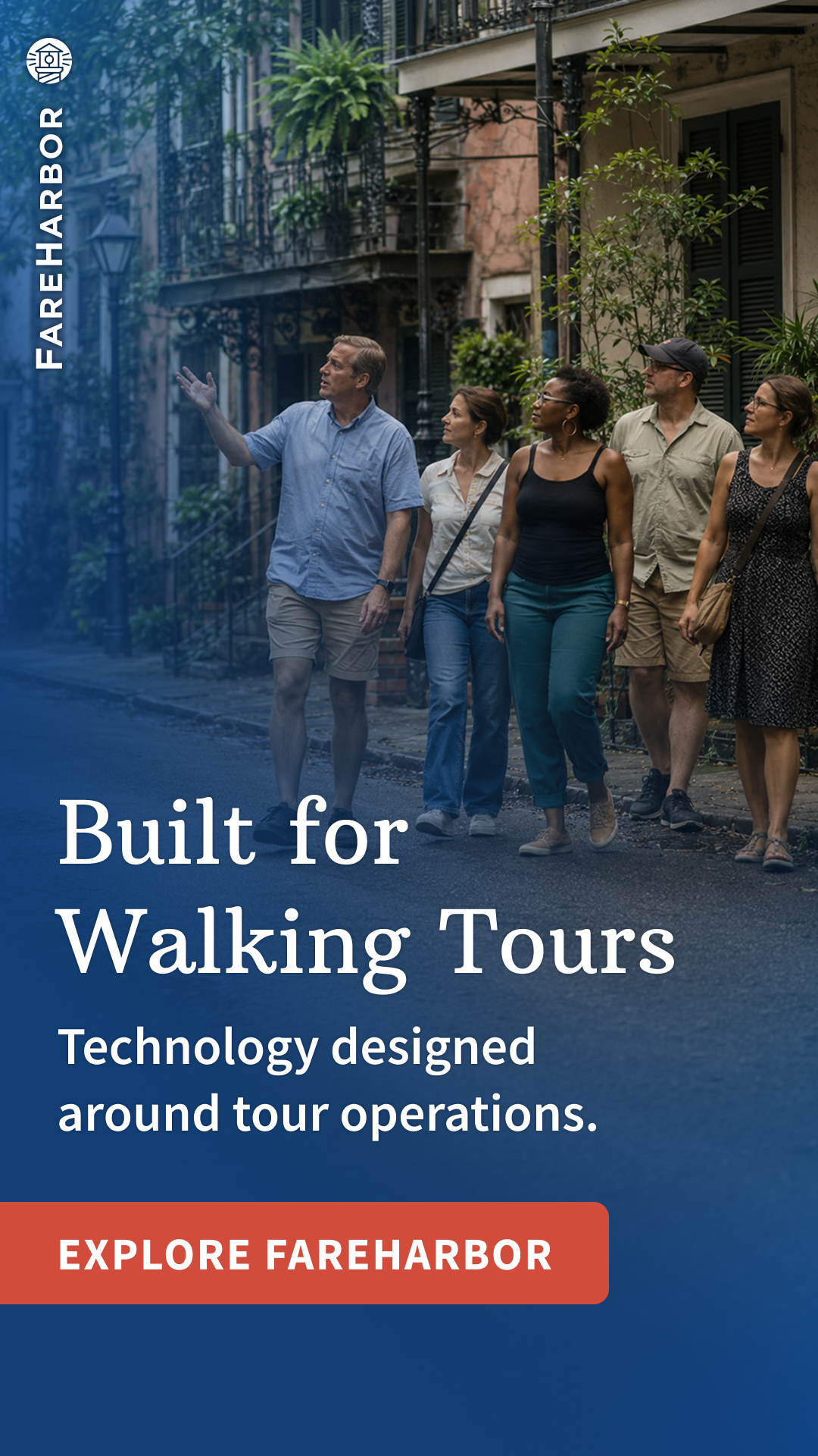 FareHarbor Facebook ad: Food Tour Booking Software