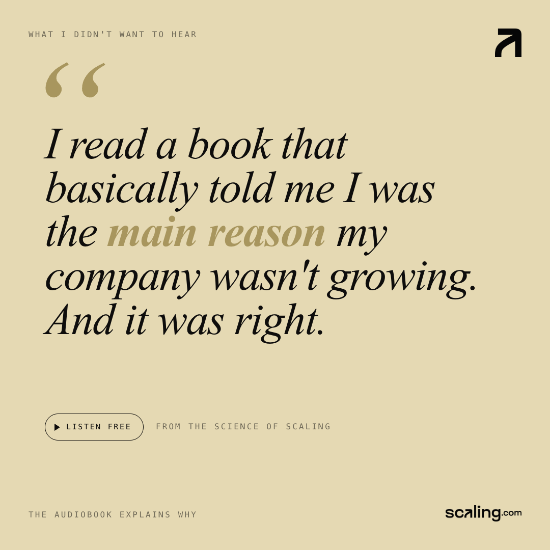 Scaling.com Facebook ad: The Science of Scaling, Free Audiobook