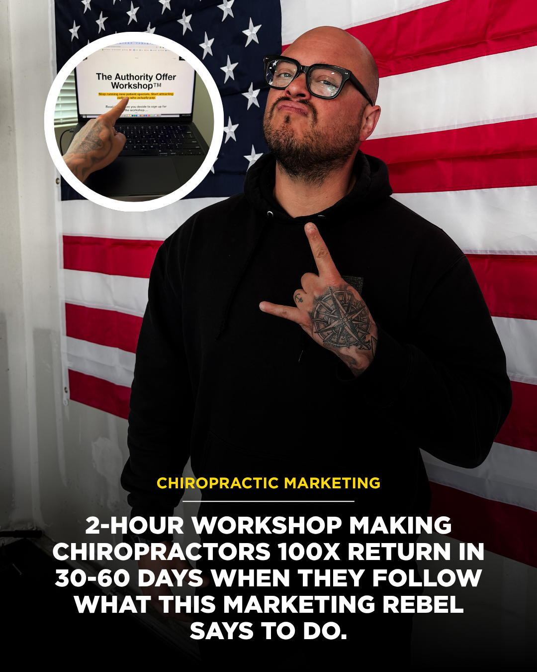 Cody Chapman Facebook ad: New patient specials are dead.
