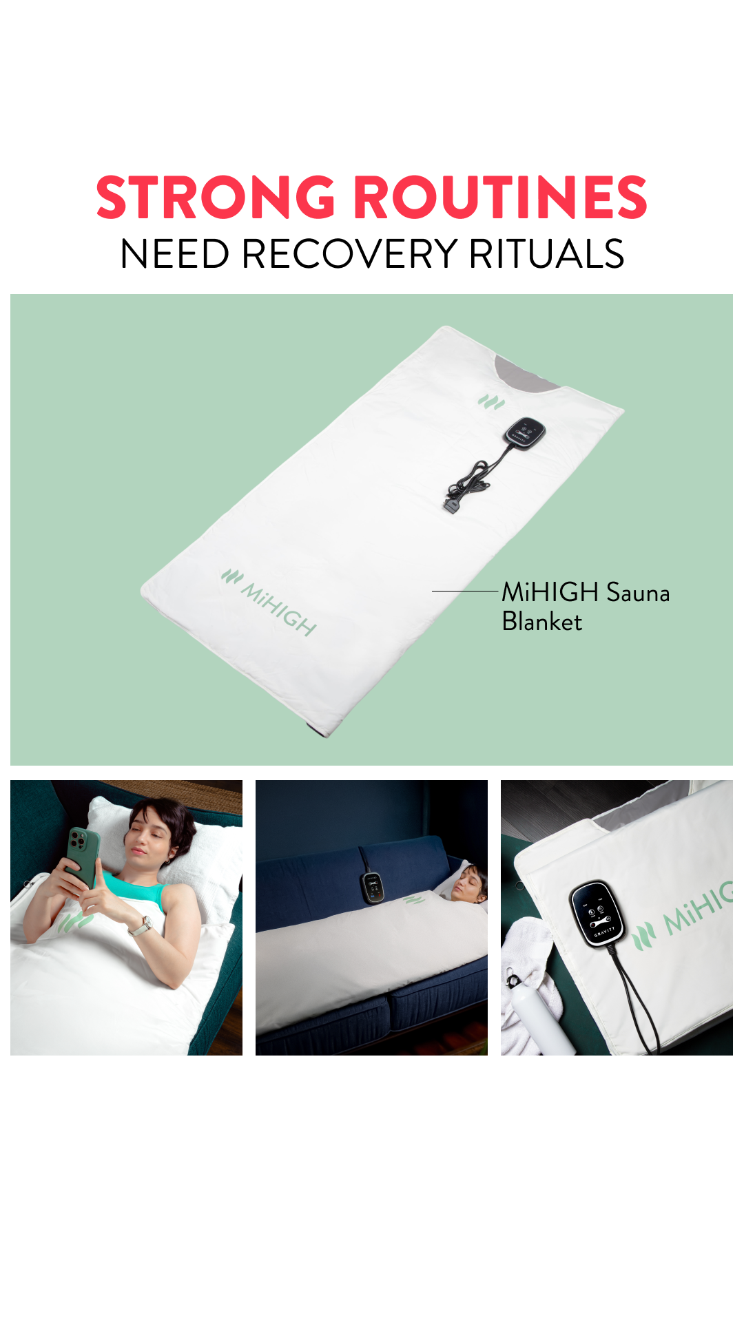 MiHIGH Facebook ad: Reduce Stress, Recover Faster, & Detox