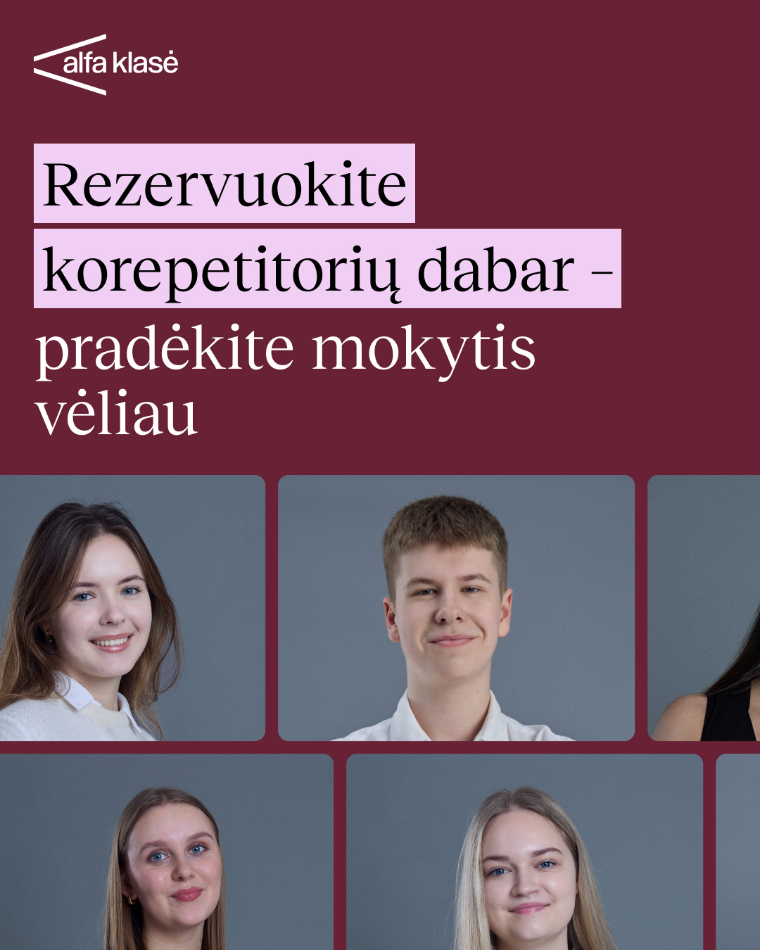 Alfa Klasė Facebook ad