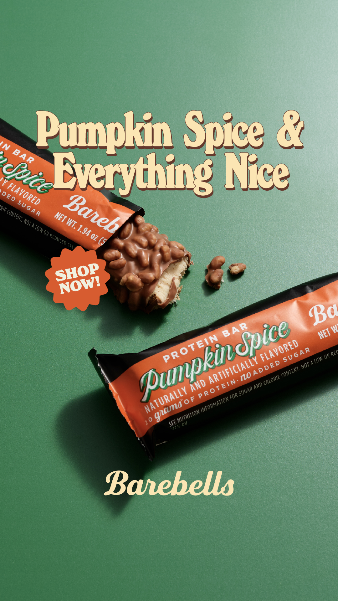Barebells USA Facebook ad: Limited: Pumpkin Spice