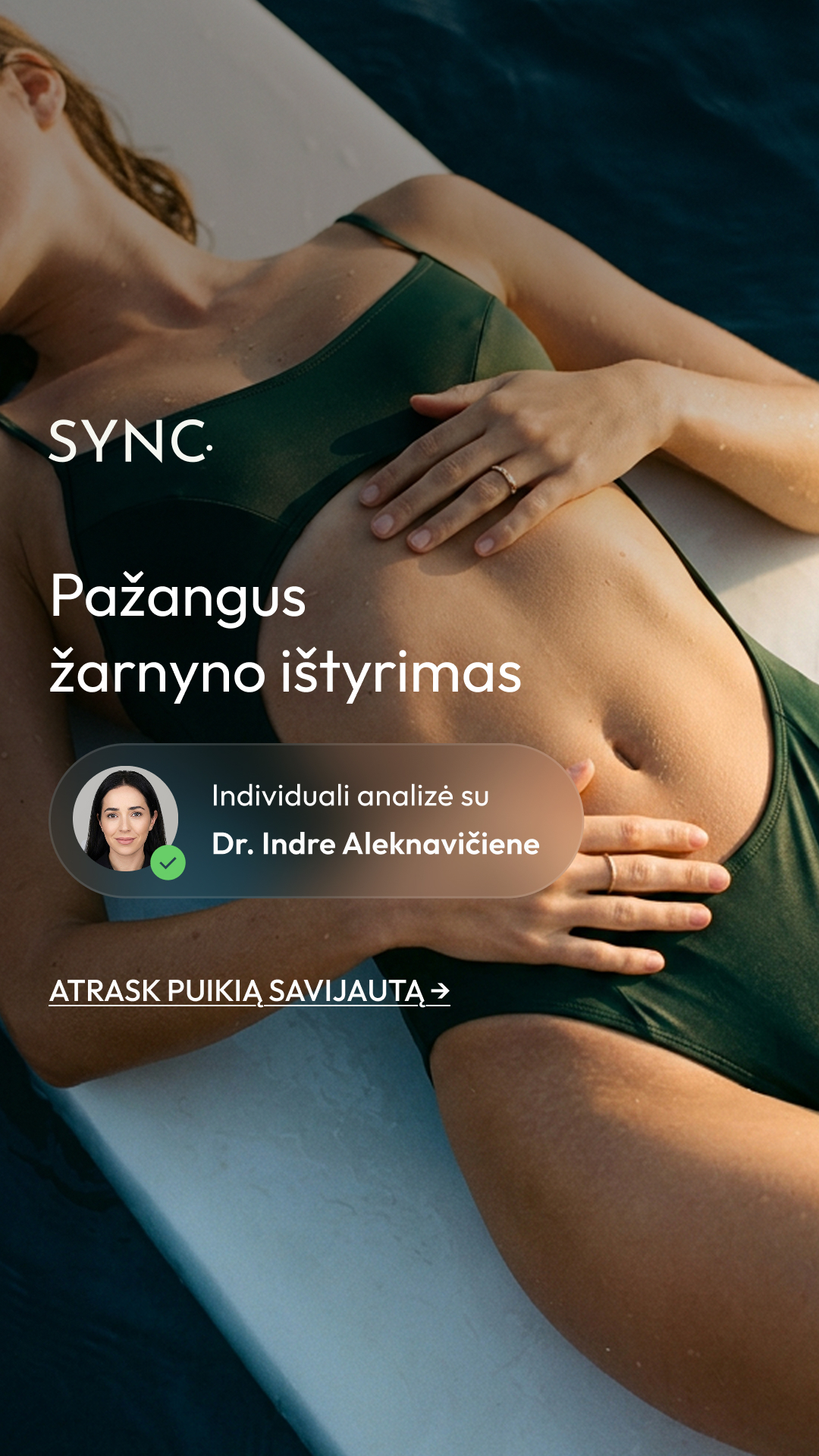 SYNC longevity clinic Facebook ad: Žarnyno optimizavimo programa